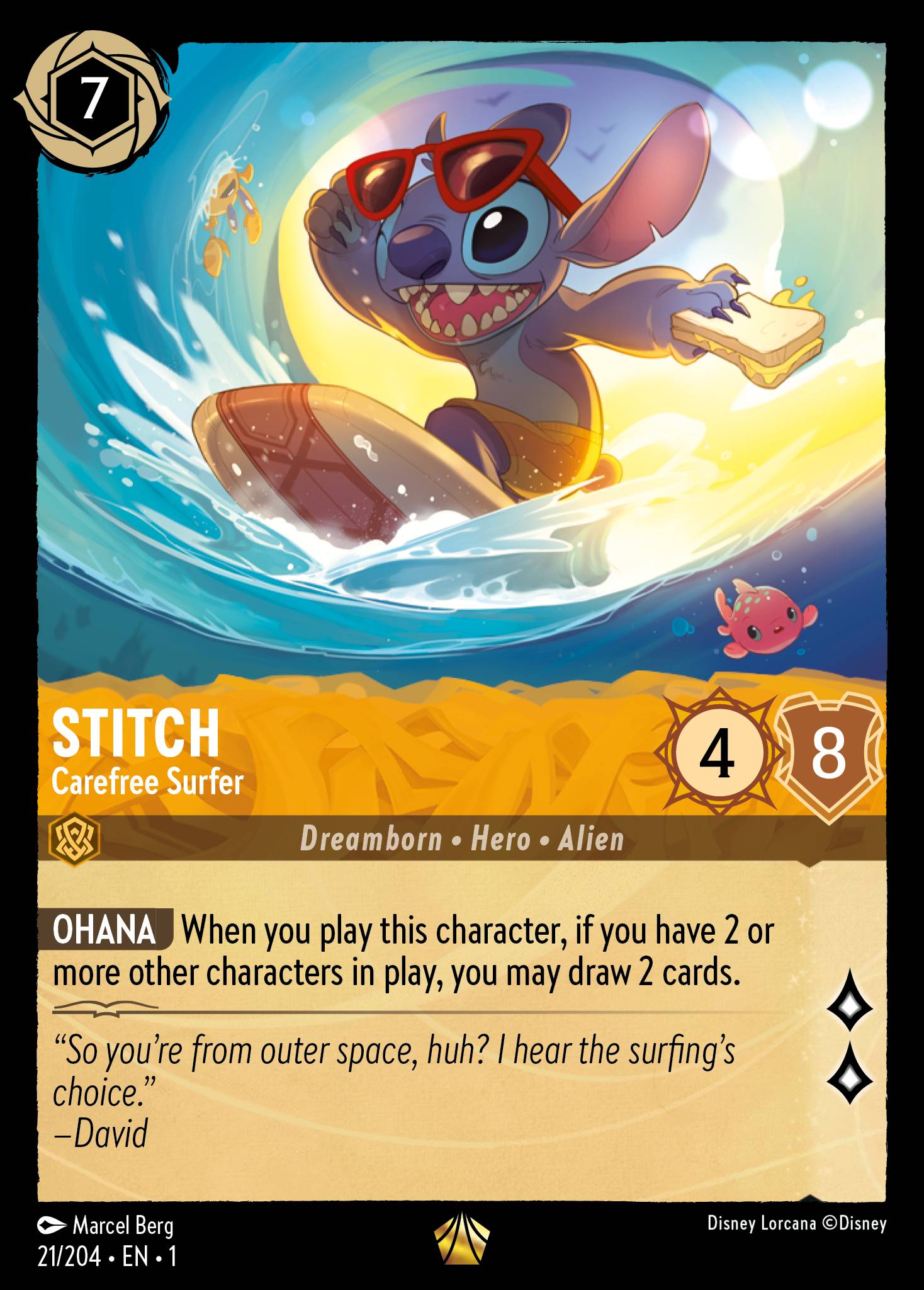 Stitch - Carefree Surfer (Legendary) (English)
