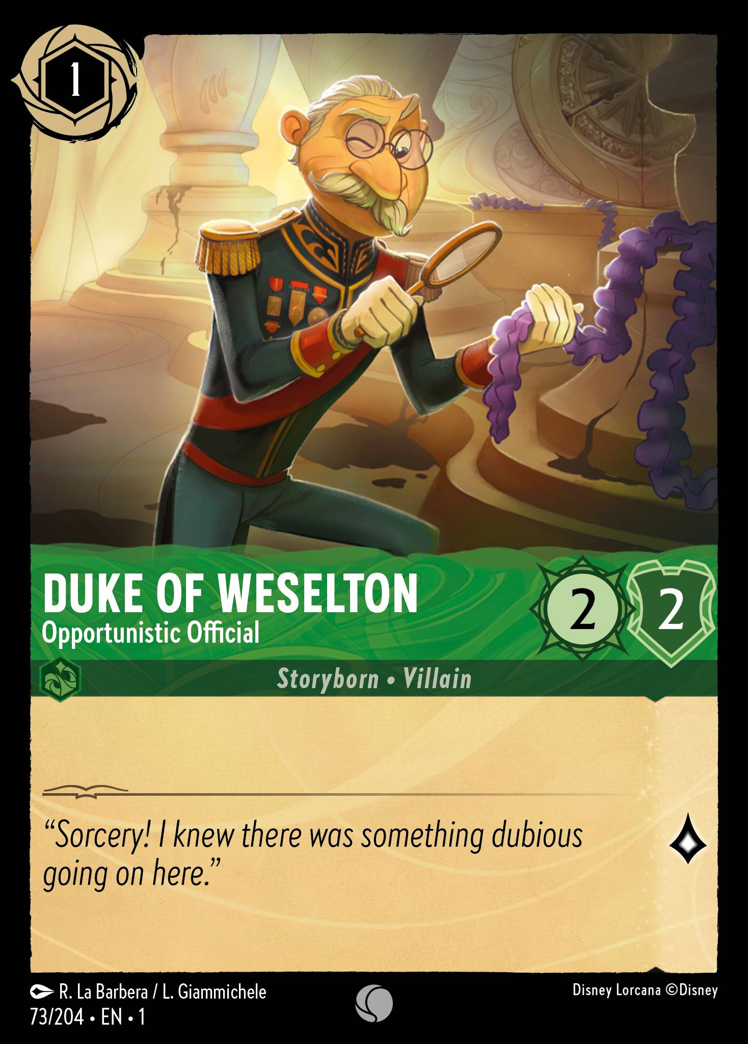 Duke of Weselton - Opportunistic Official (English)