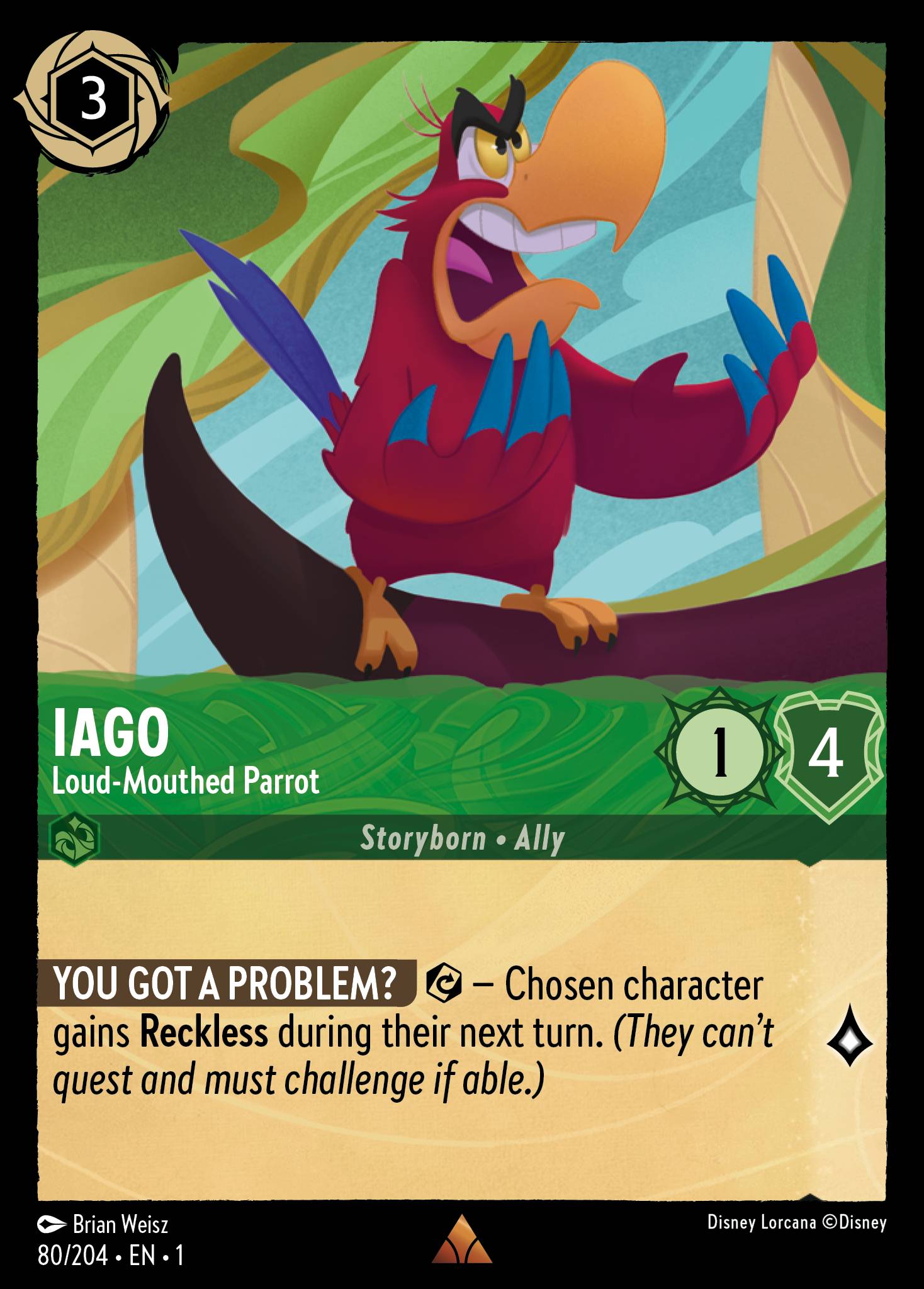 Iago - Loud-Mouthed Parrot (English)