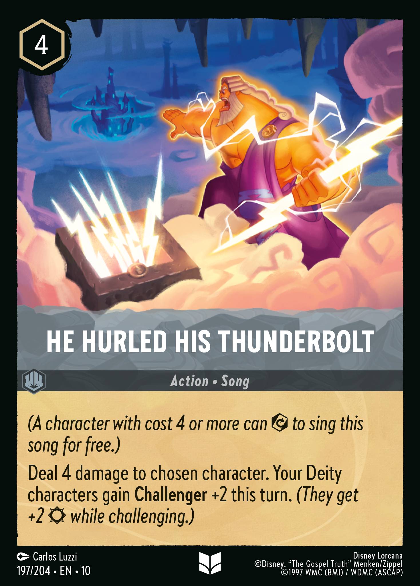 He Hurled His Thunderbolt (English)