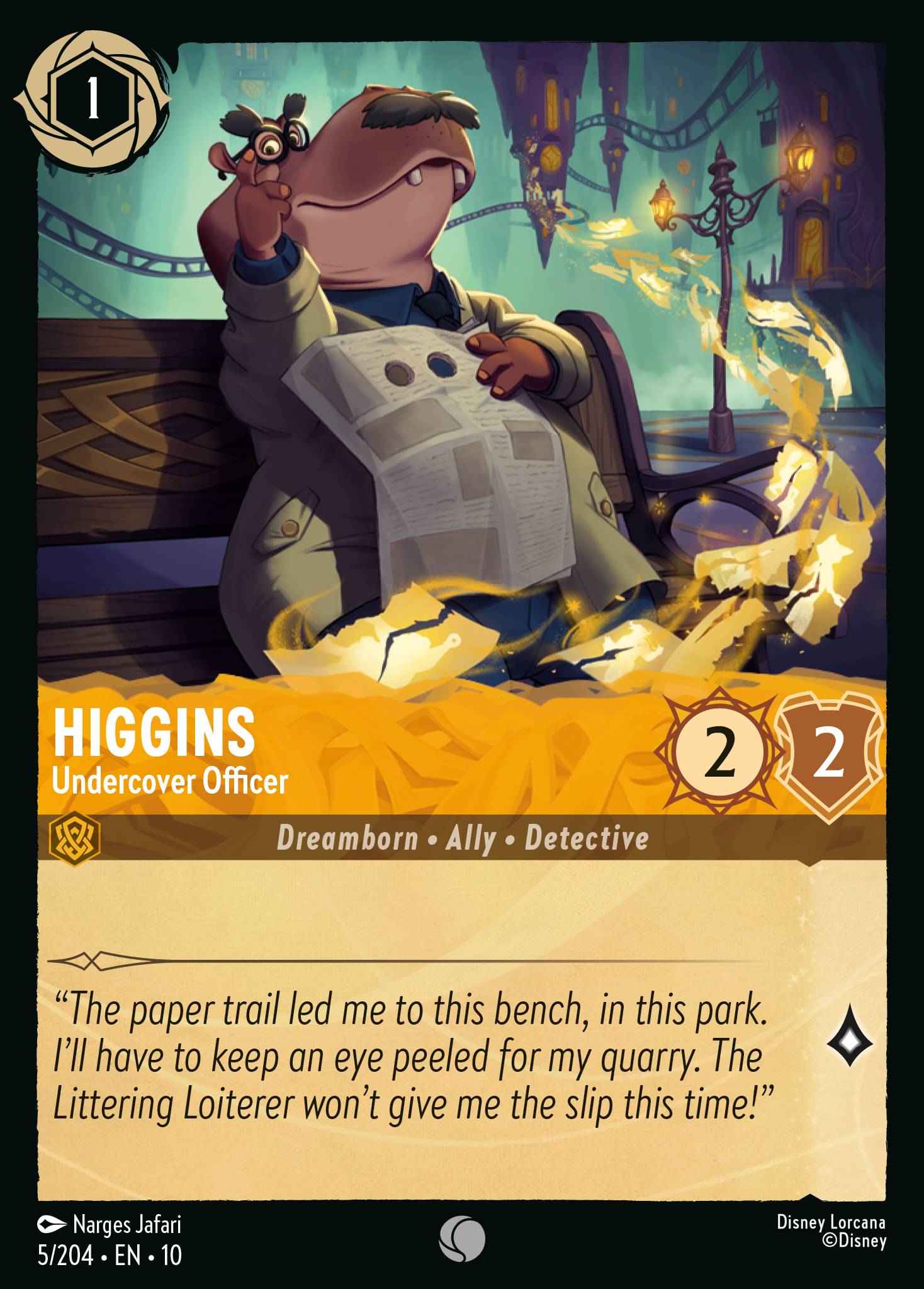Higgins - Undercover Officer (English)
