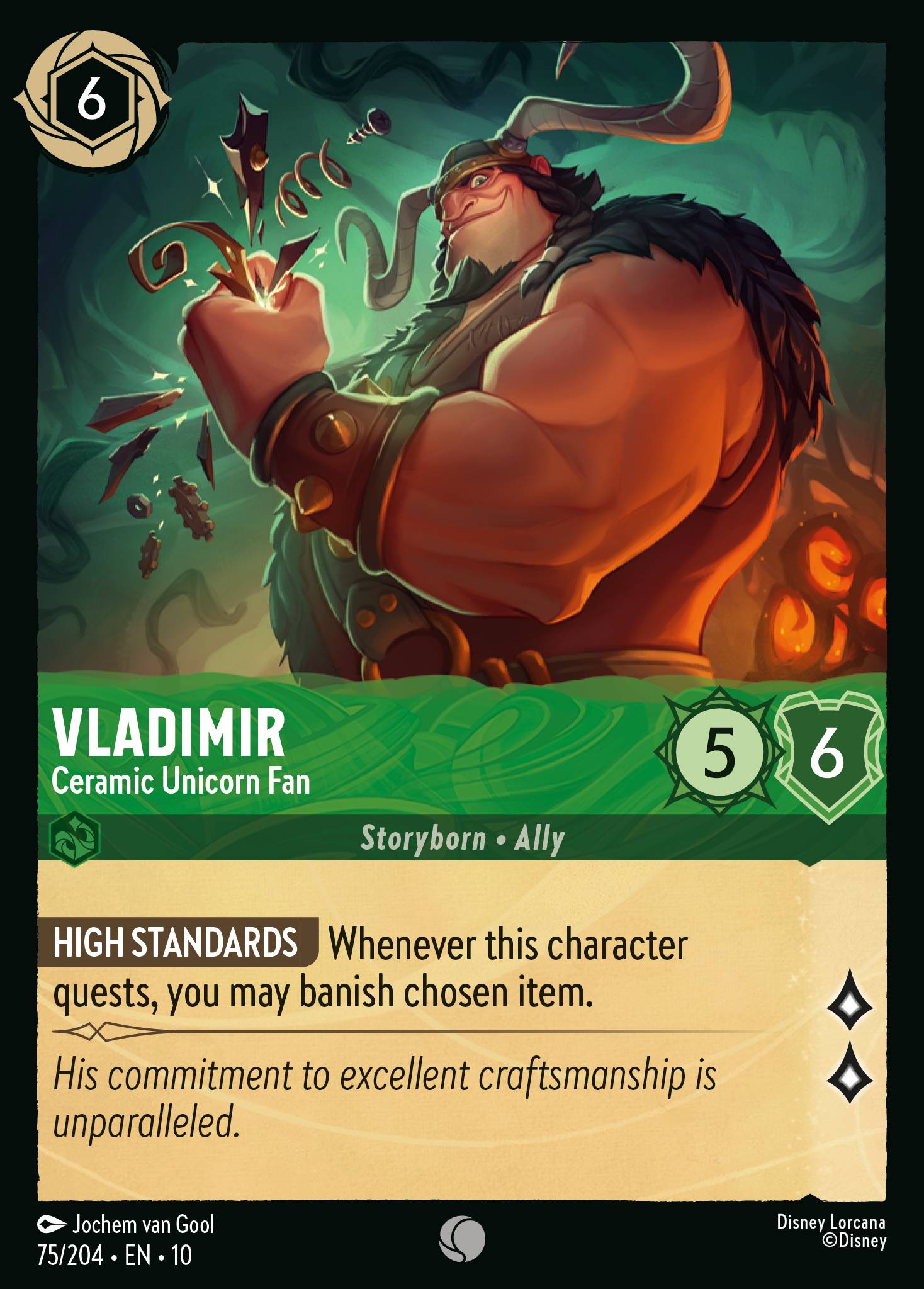 Vladimir - Ceramic Unicorn Fan (English)
