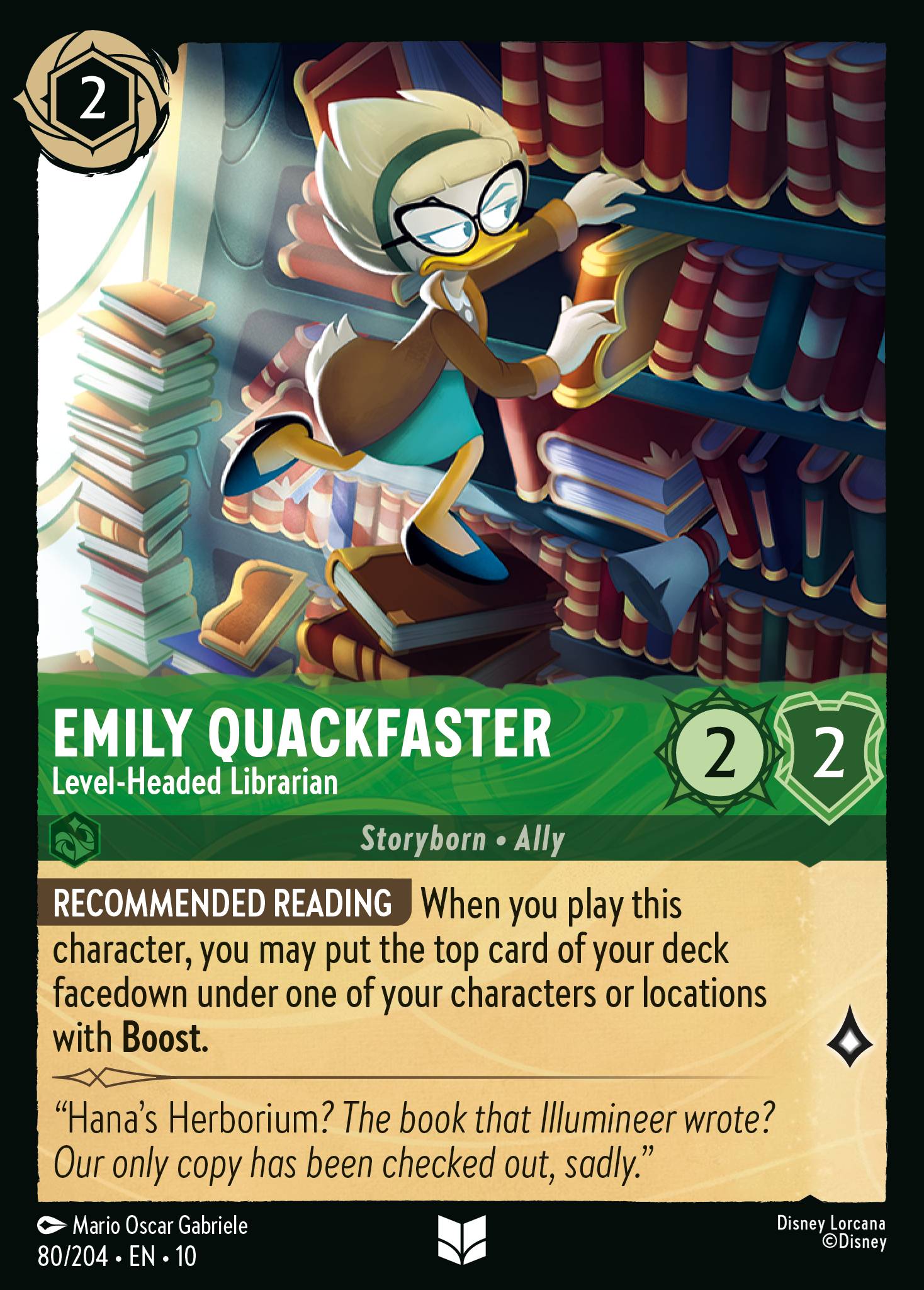 Emily Quackfaster - Level-Headed Librarian (English)