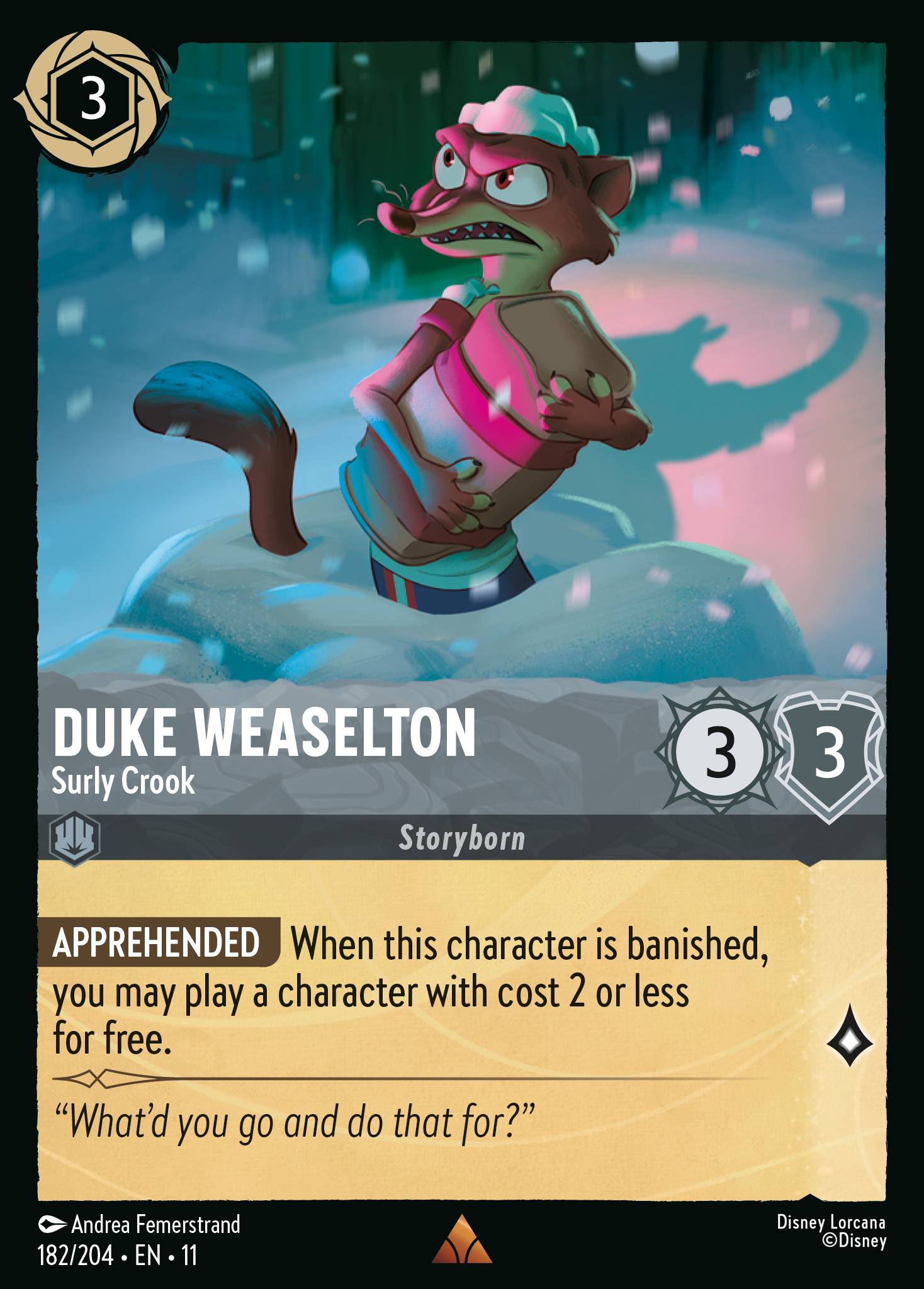 Duke Weaselton - Surly Crook (English)
