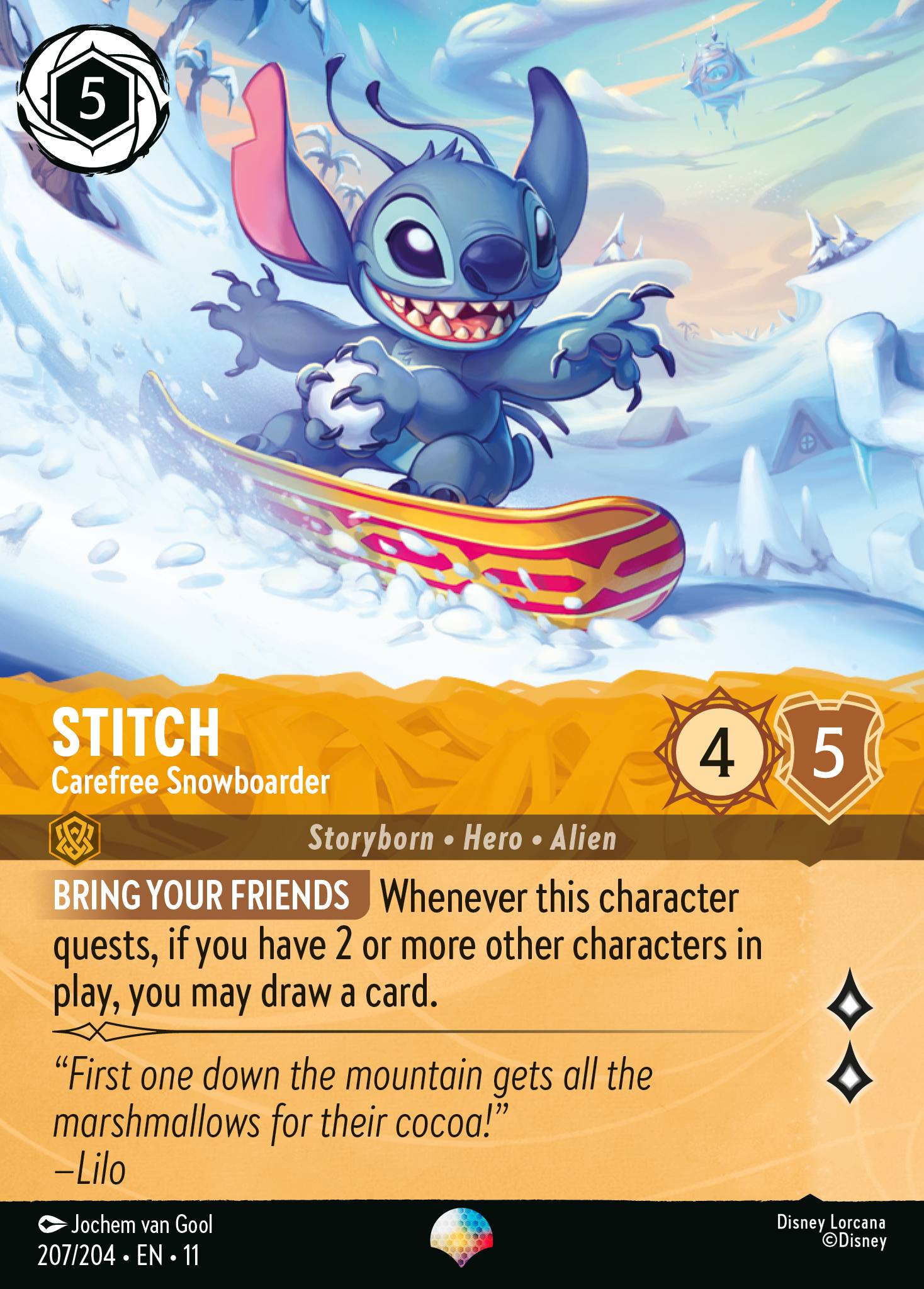 Stitch - Carefree Snowboarder (Epic) (English)