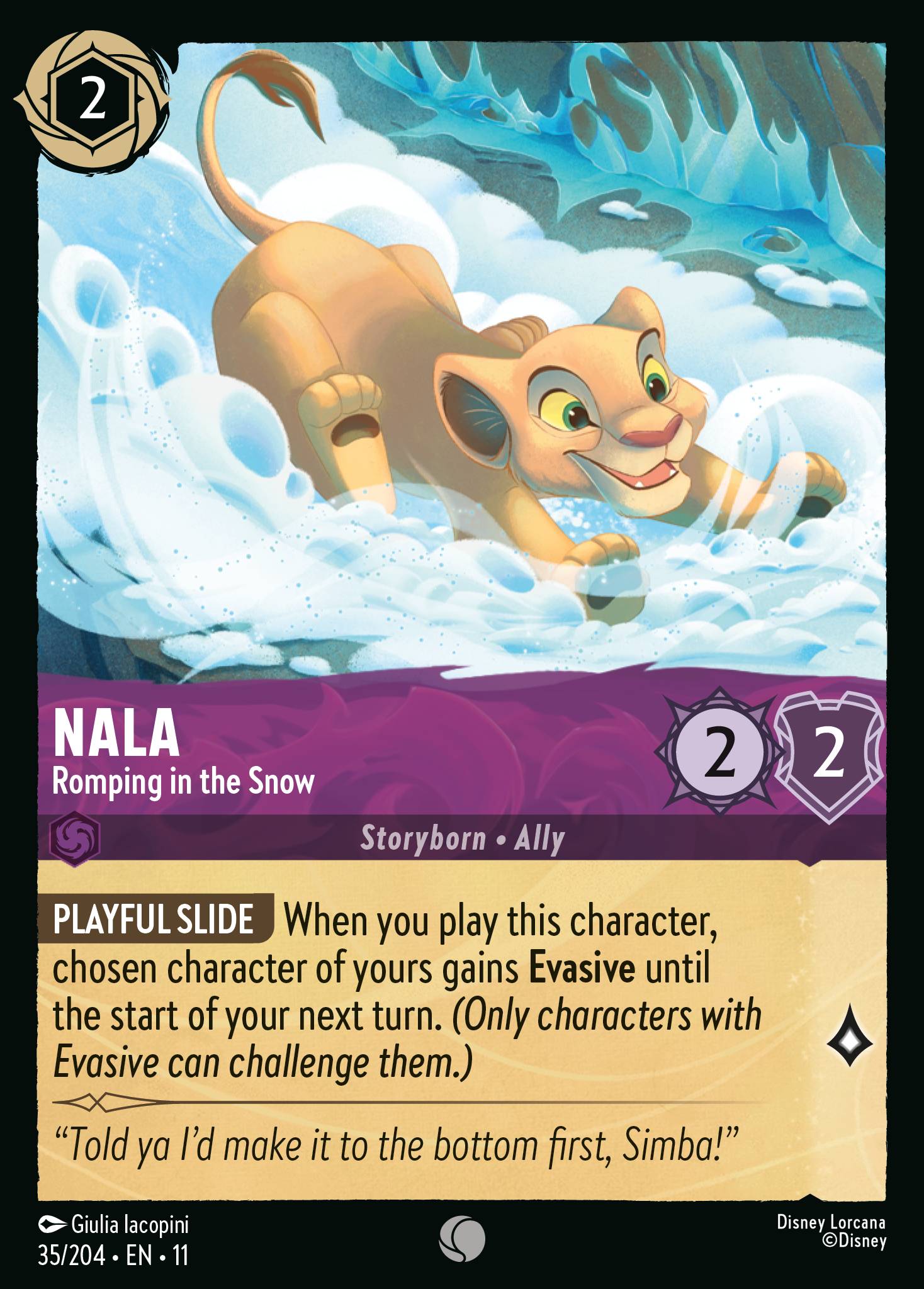 Nala - Romping in the Snow (English)