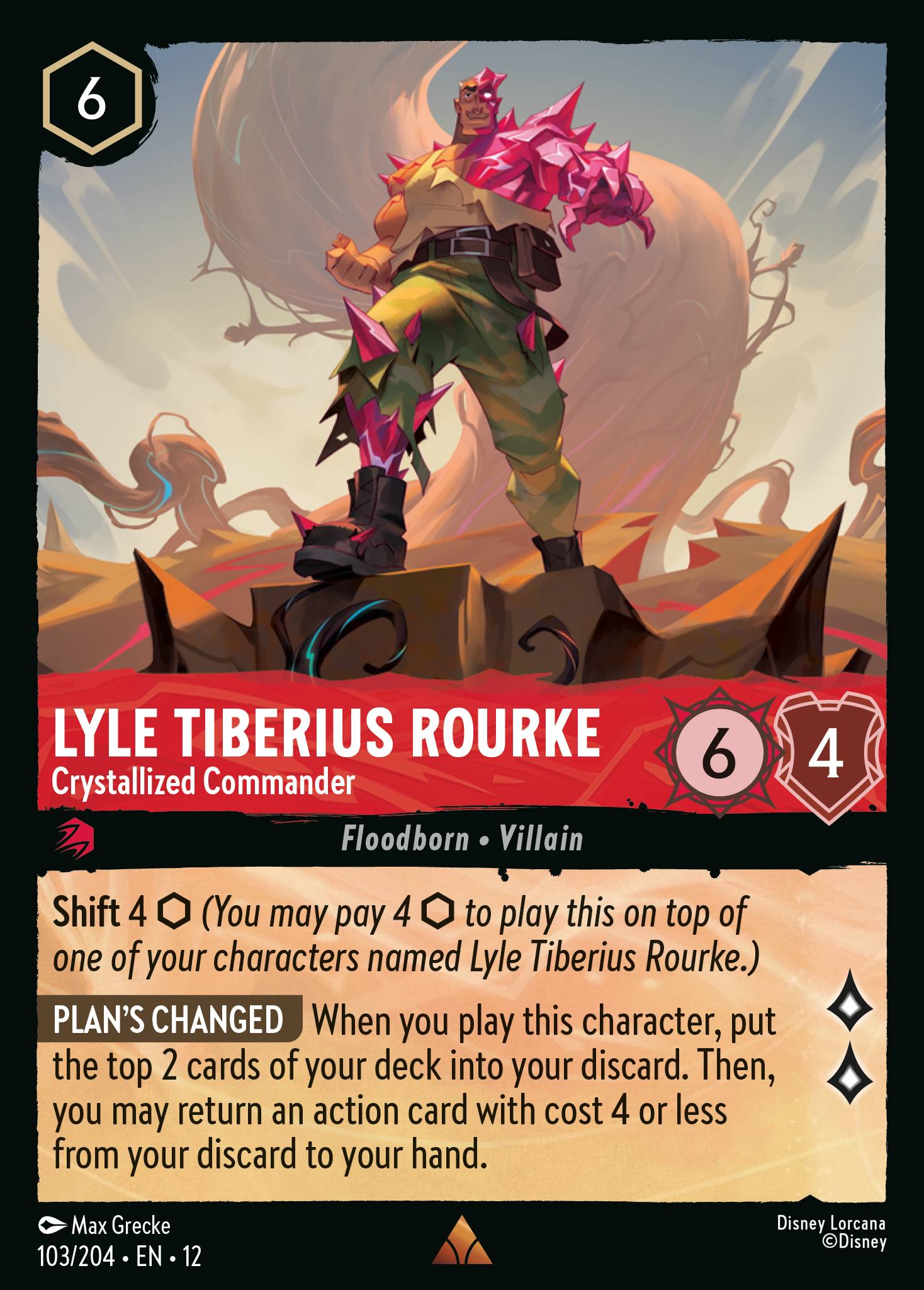 Lyle Tiberius Rourke - Crystallized Commander (English)