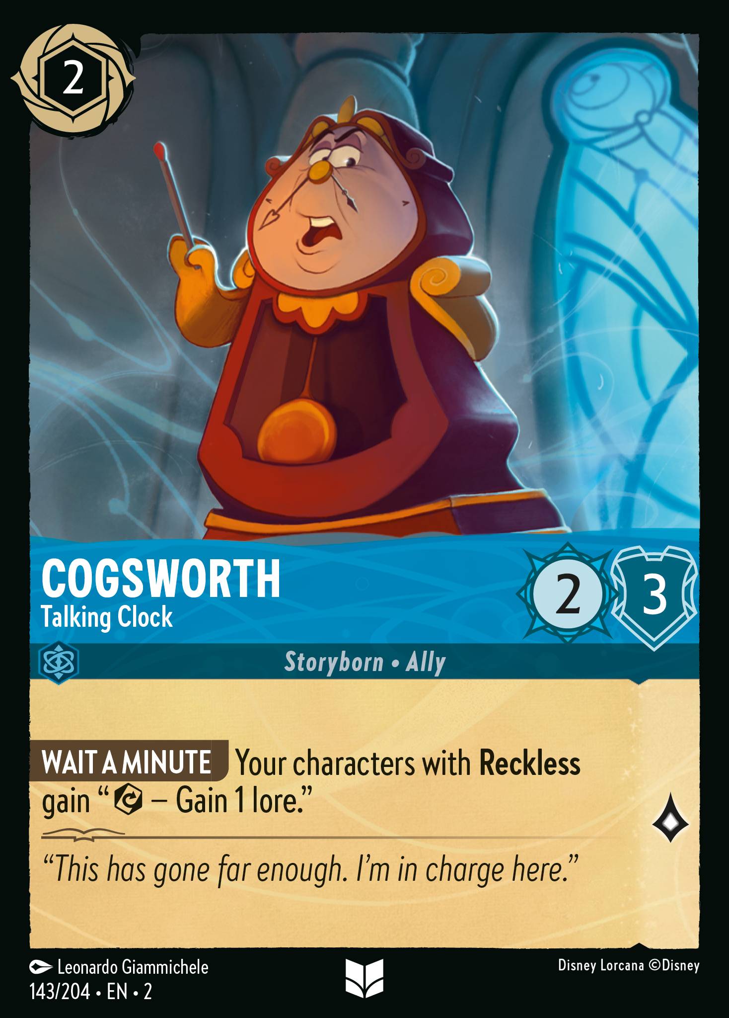 Cogsworth - Talking Clock (English)