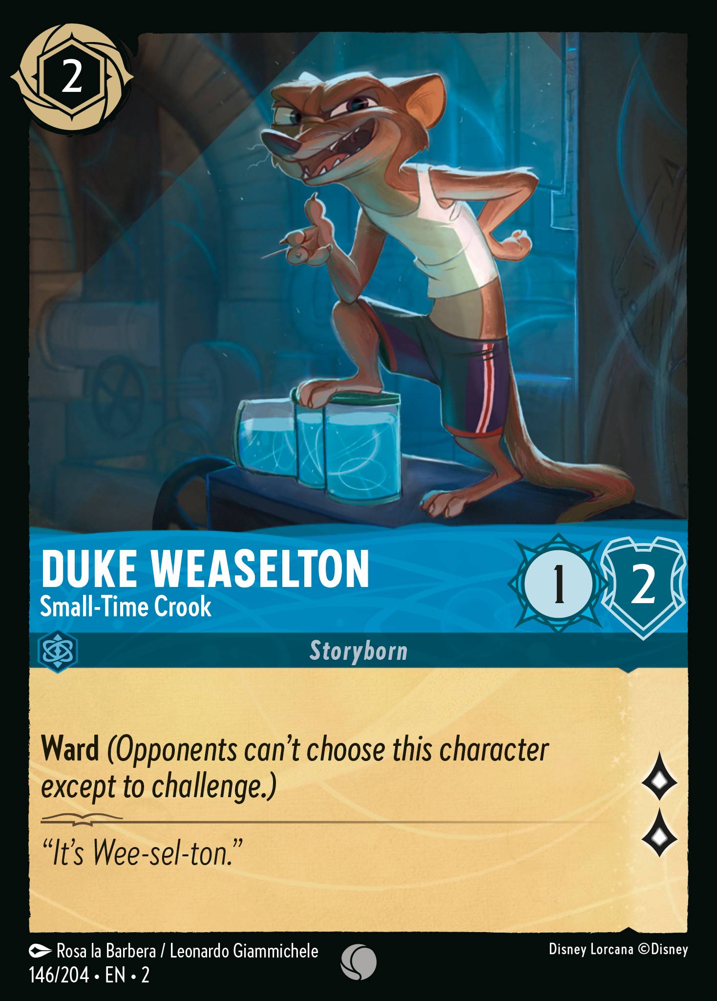 Duke Weaselton - Small-Time Crook (English)