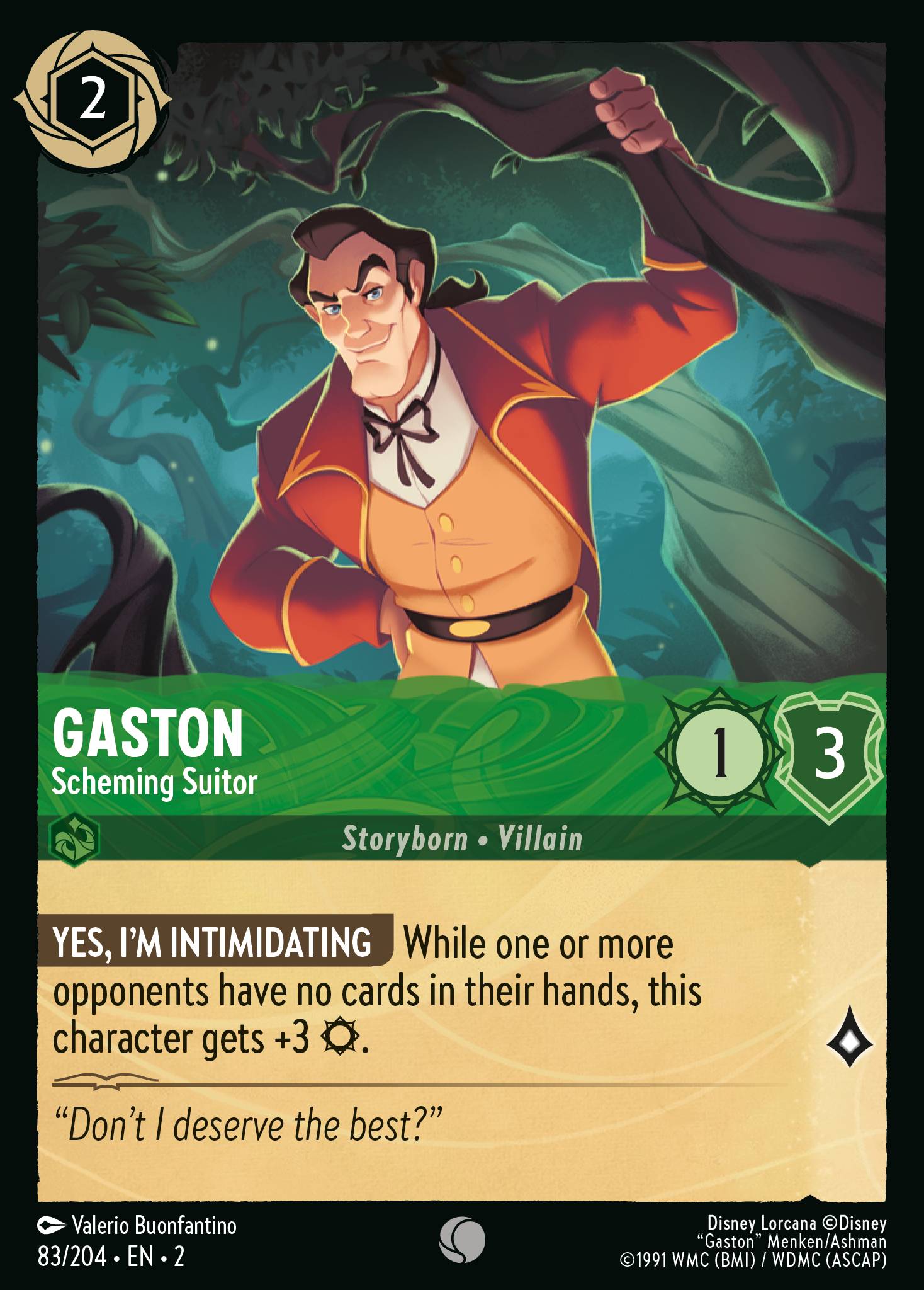 Gaston - Scheming Suitor (English)