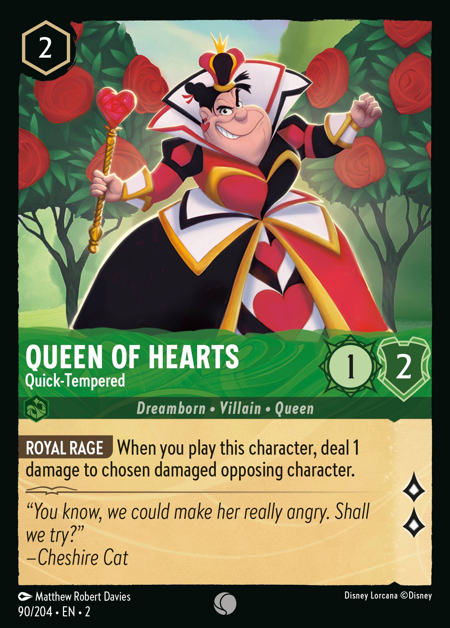 Queen of Hearts - Quick-Tempered (English)