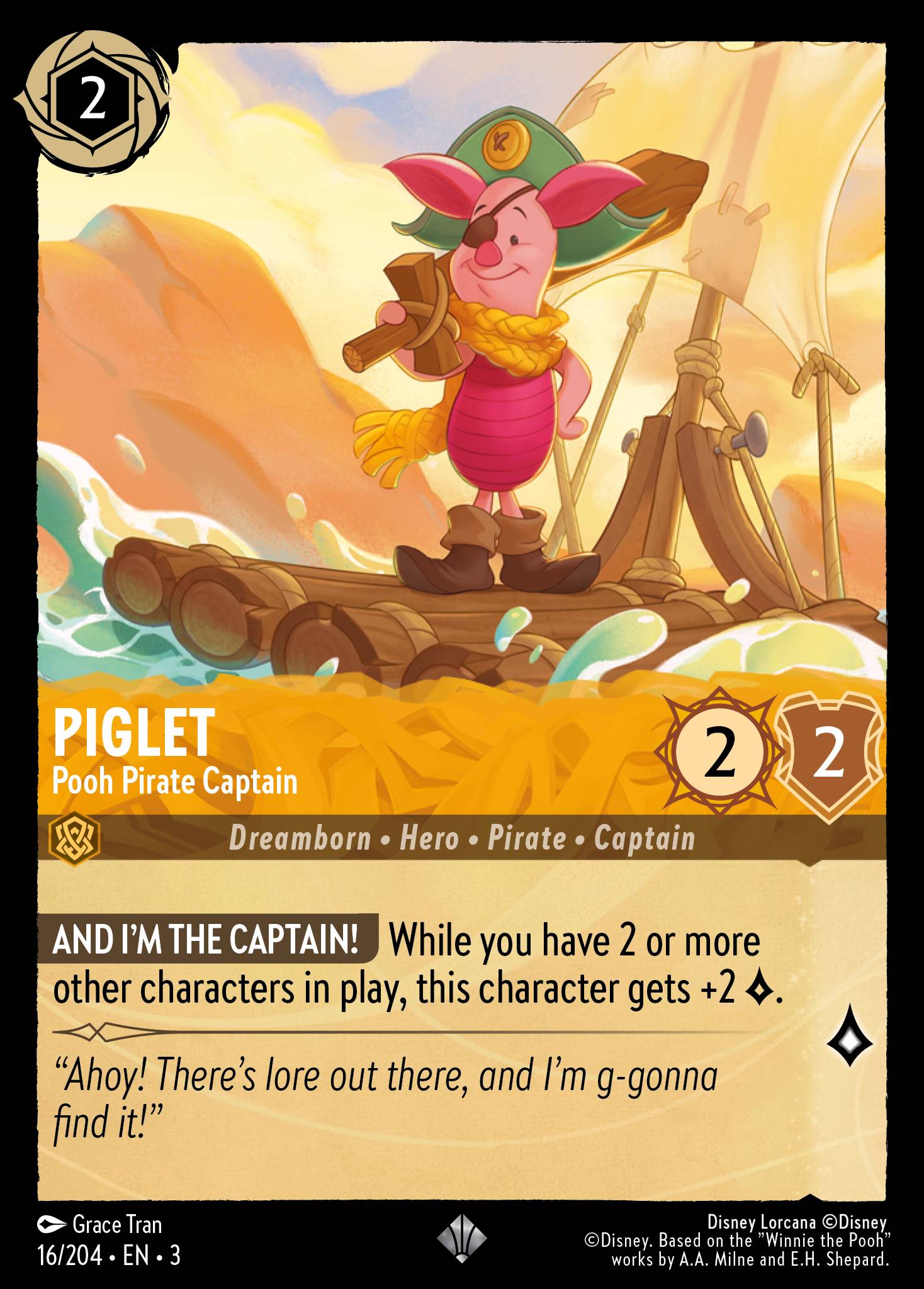 Piglet - Pooh Pirate Captain (English)