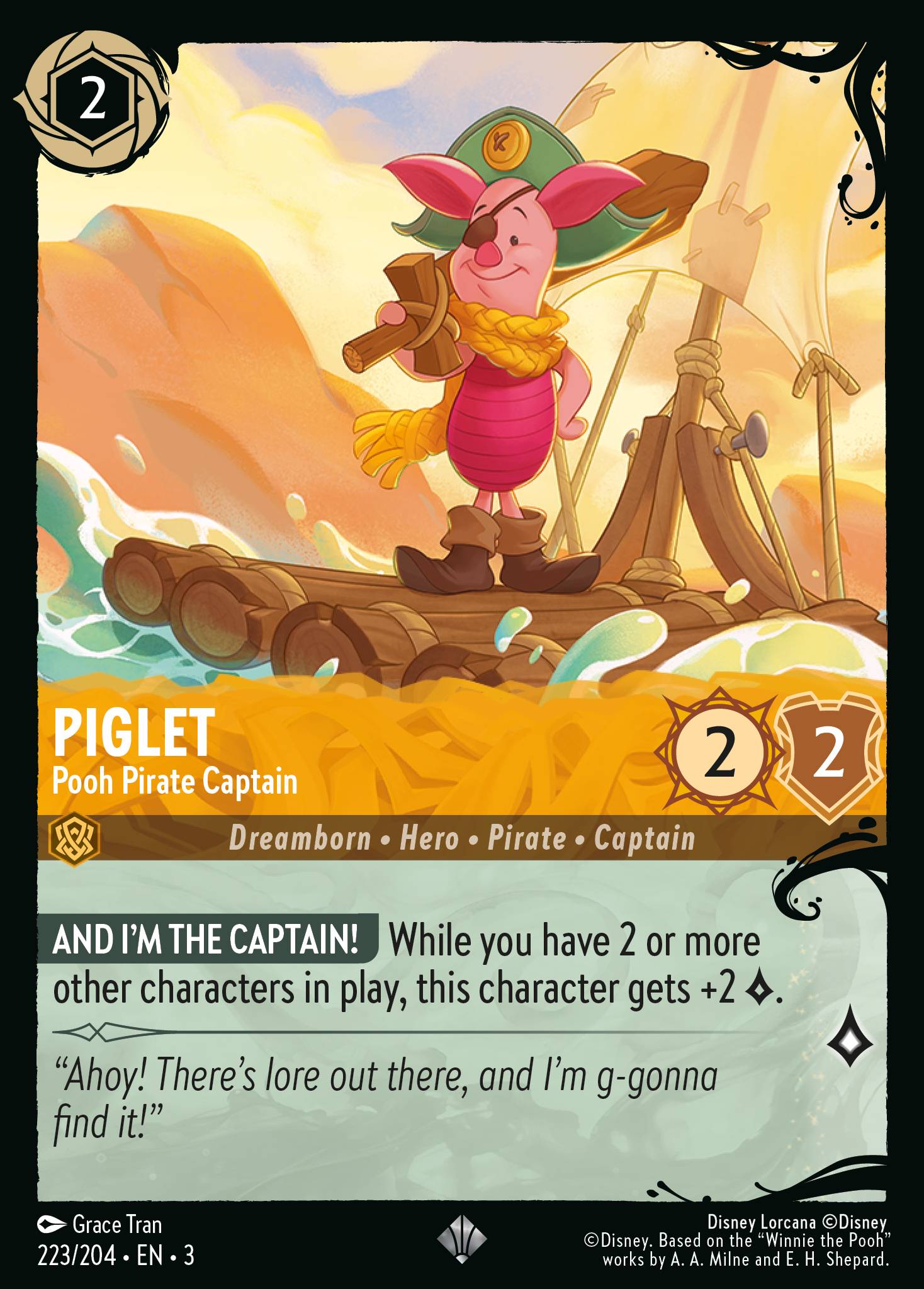 Piglet - Pooh Pirate Captain (English)