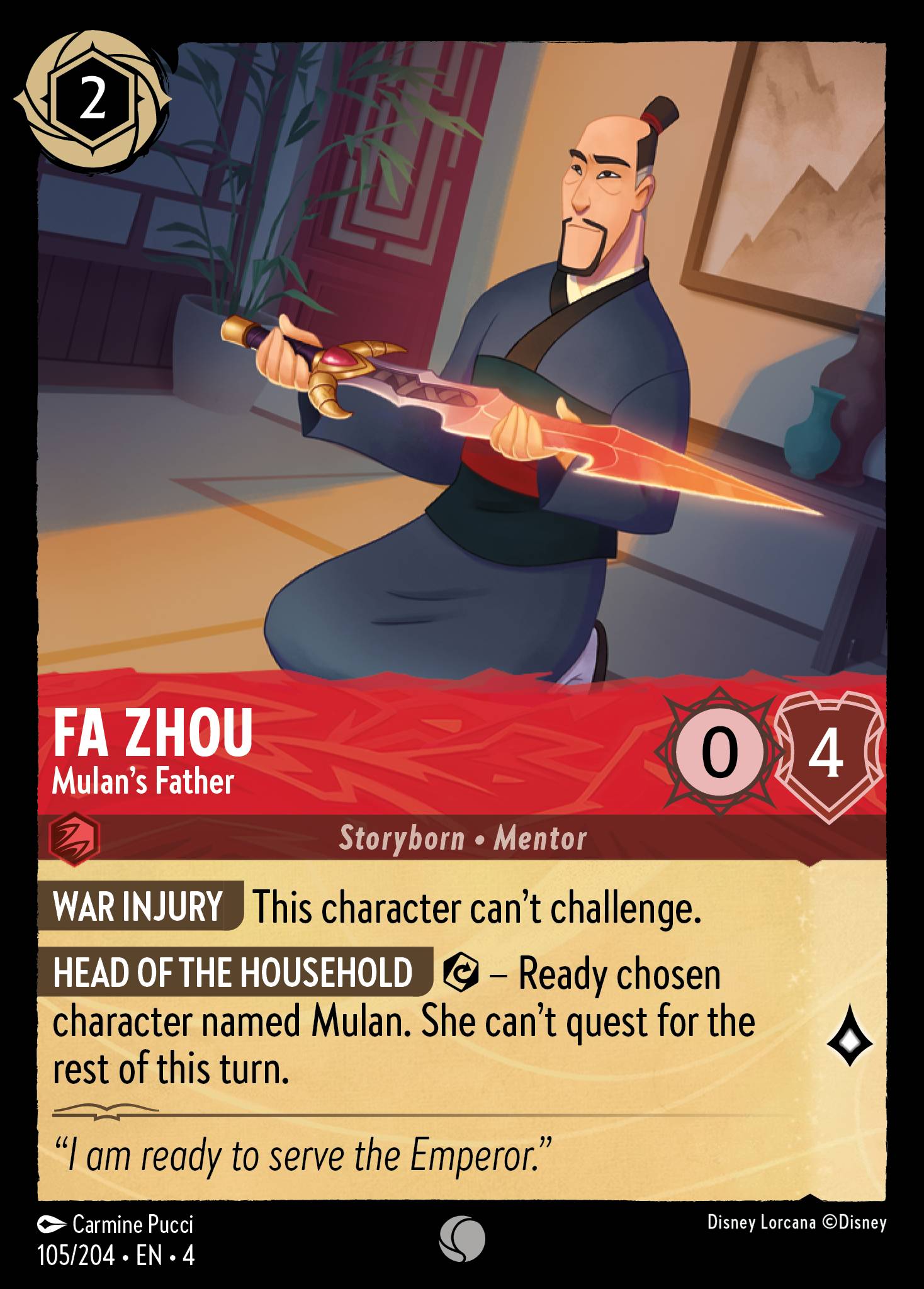 Fa Zhou - Mulan's Father (English)