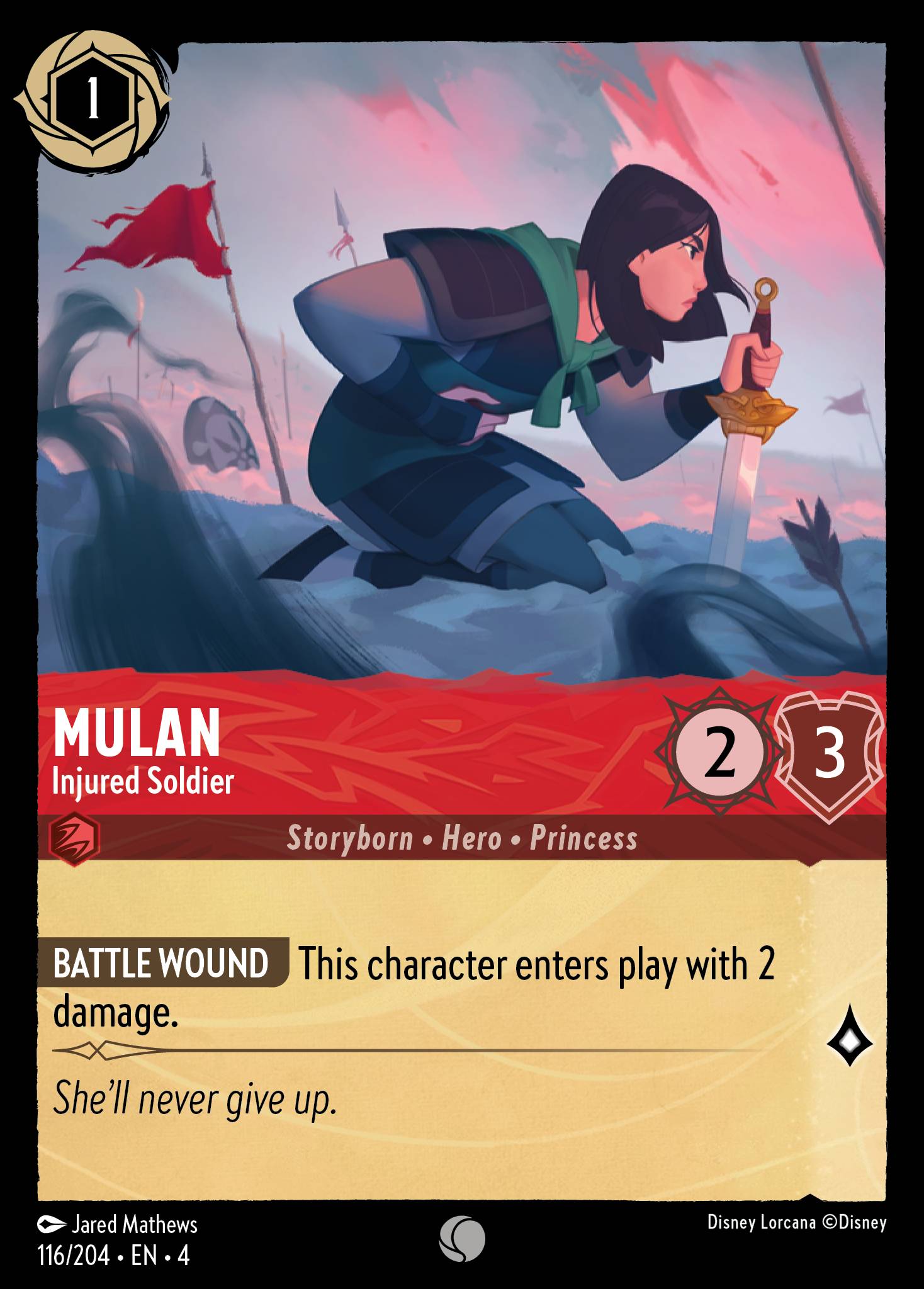 Mulan - Injured Soldier (English)