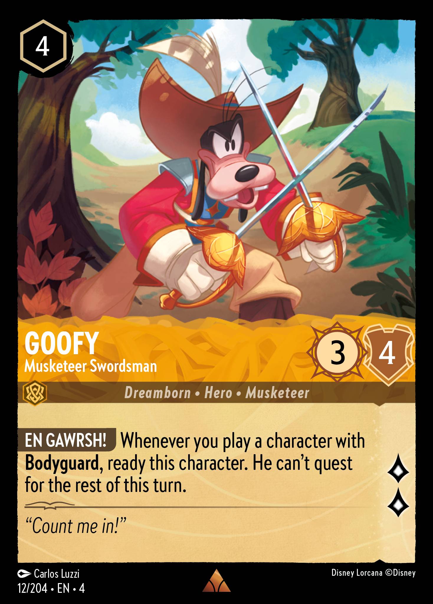 Goofy - Musketeer Swordsman (English)