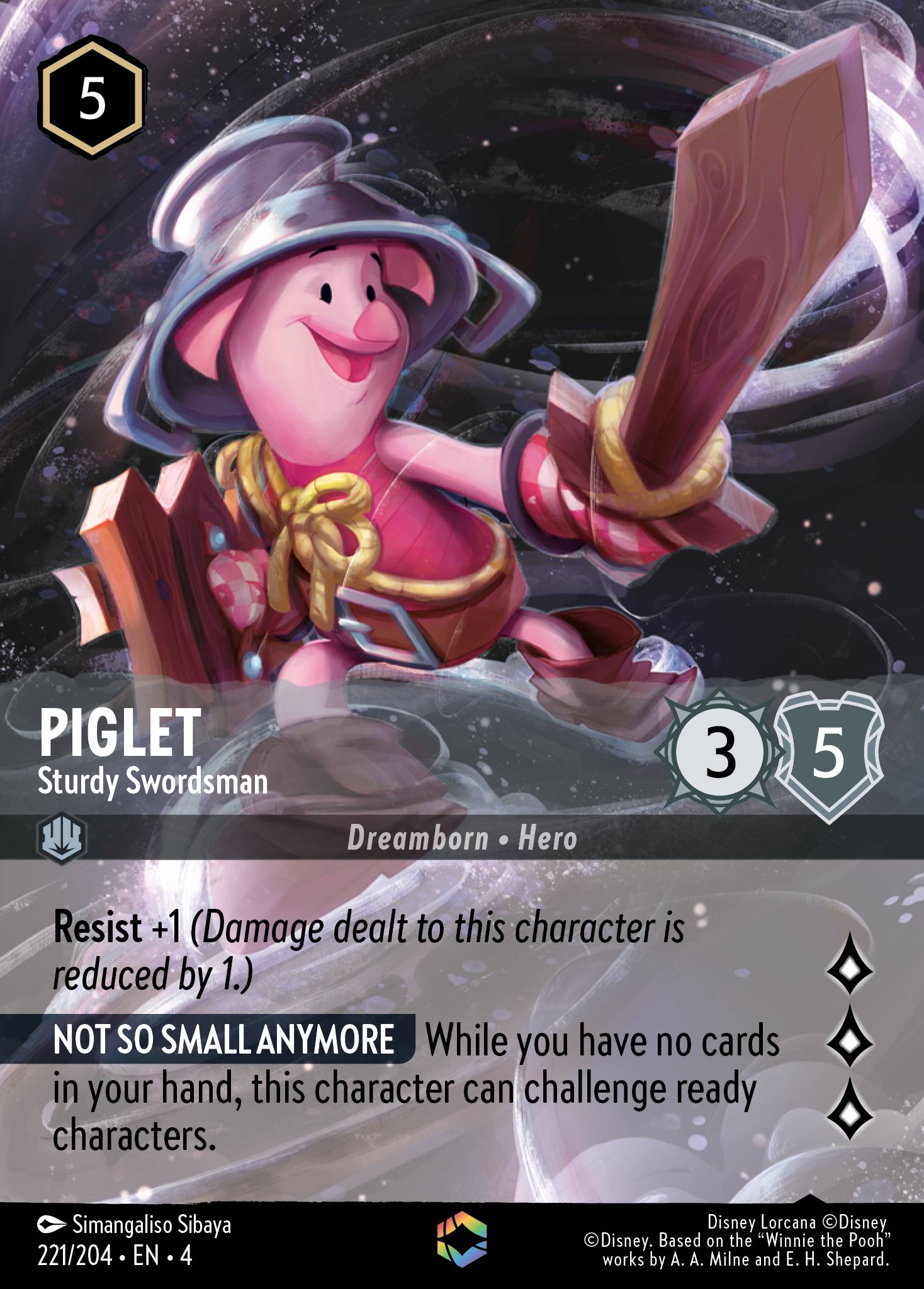 Piglet - Sturdy Swordsman (Enchanted) (English)