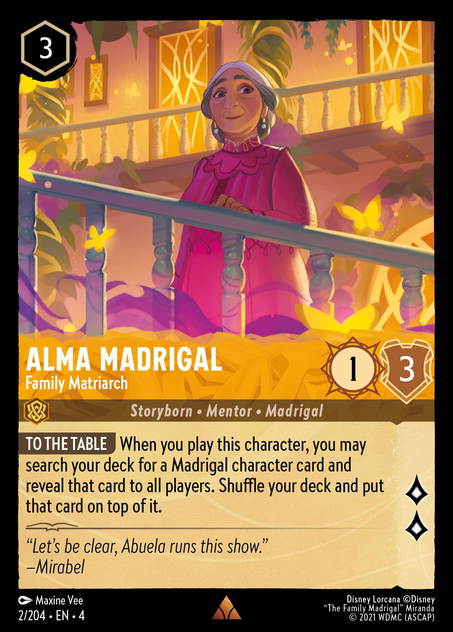 Alma Madrigal - Family Matriarch (English)