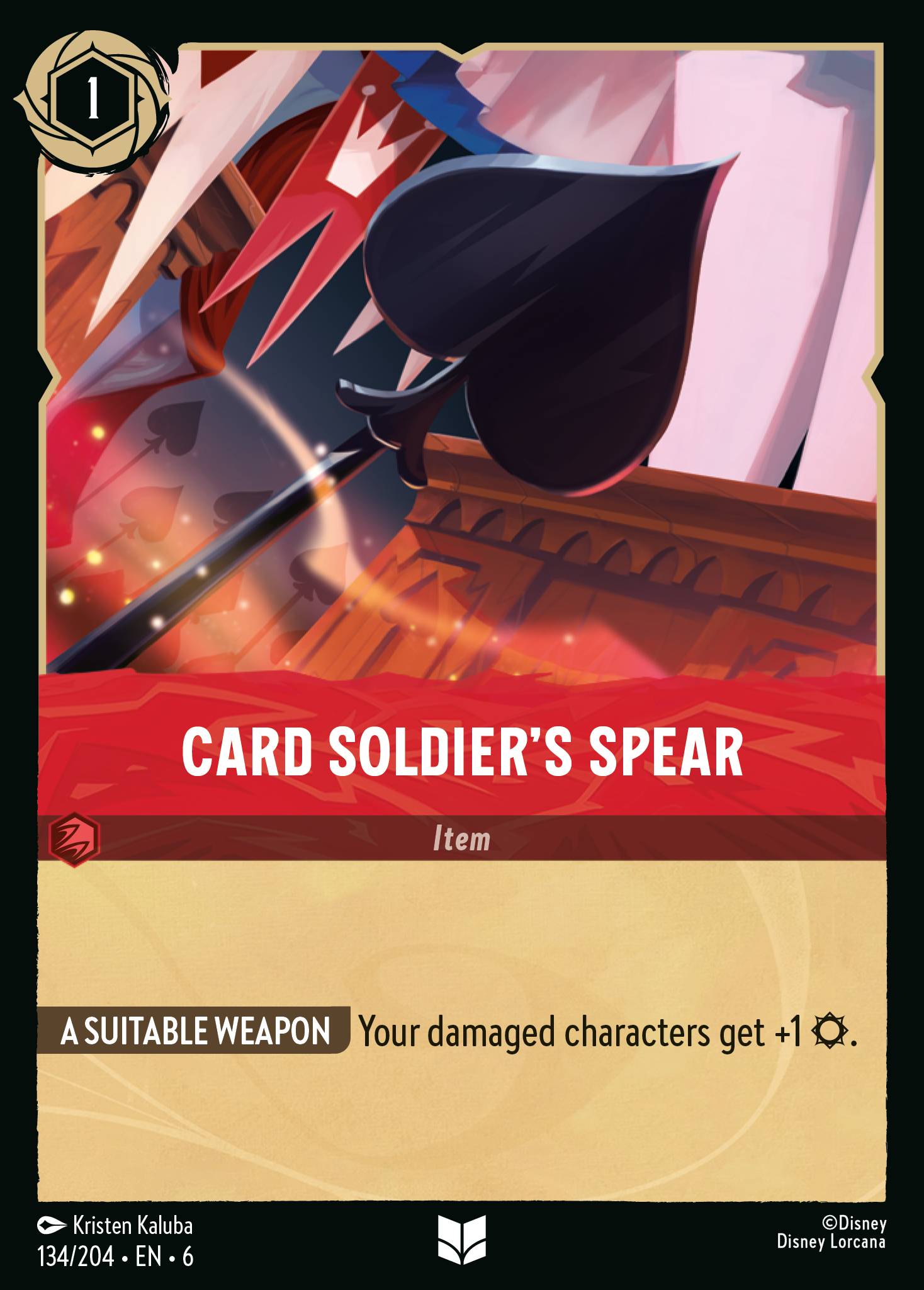 Card Soldier's Spear (English)