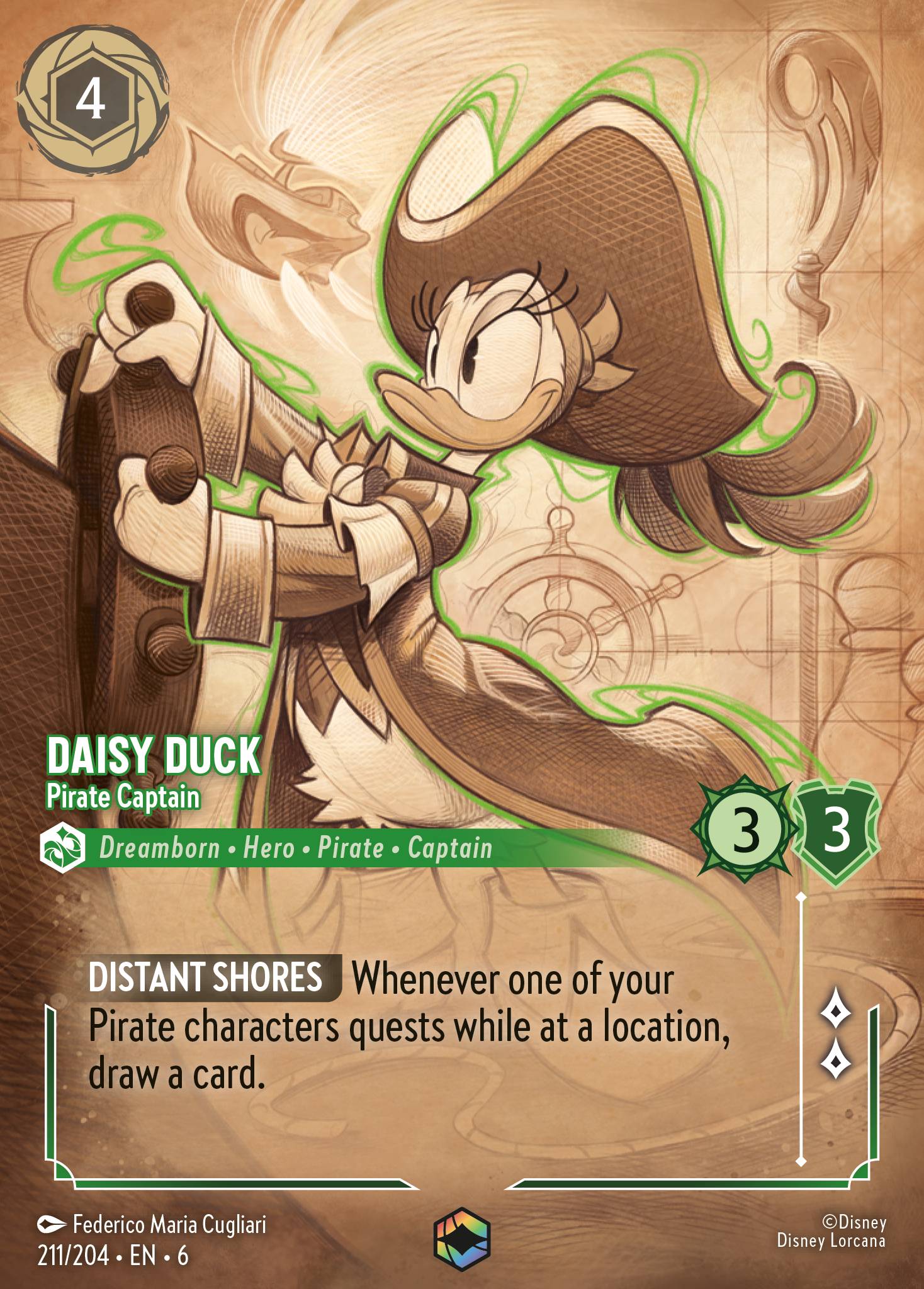 Daisy Duck - Pirate Captain (Enchanted) (English)