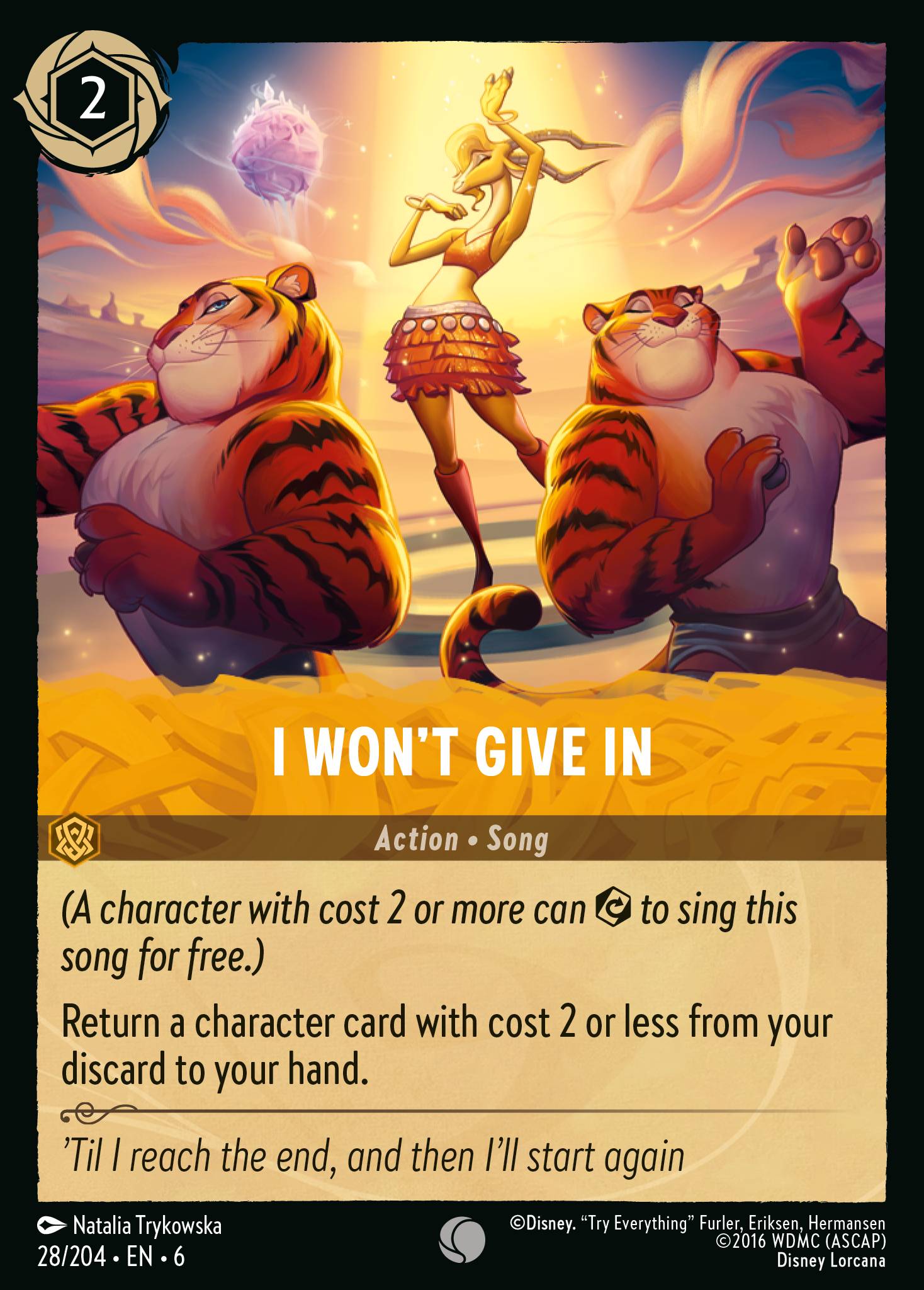 I Won't Give In (English)