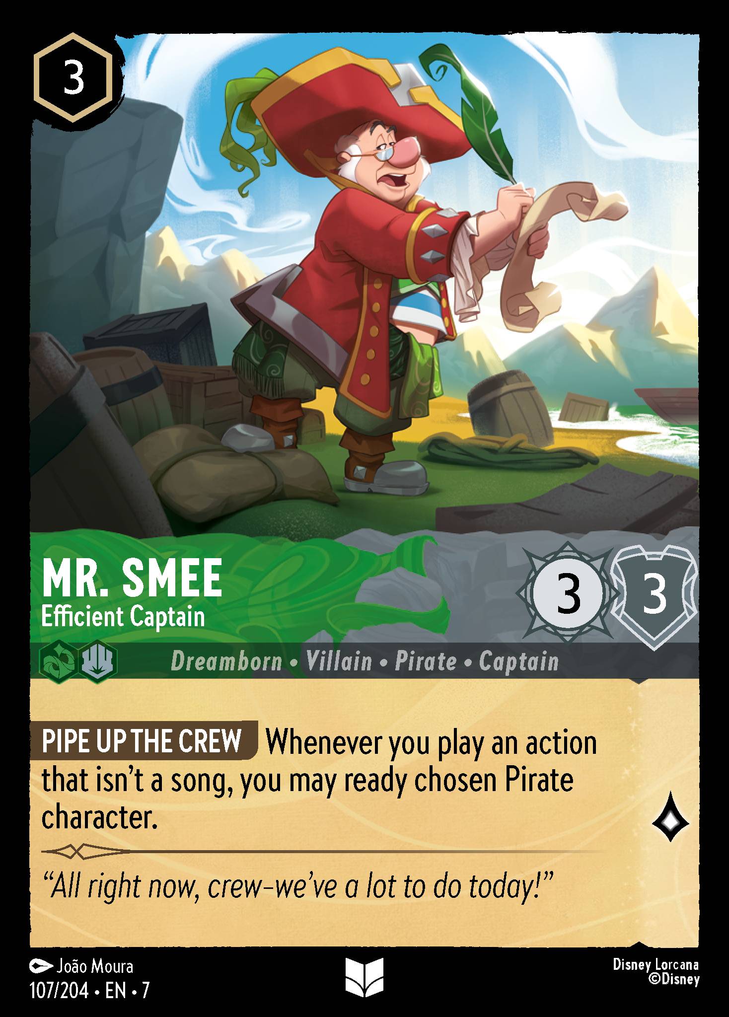 Mr. Smee - Efficient Captain (English)