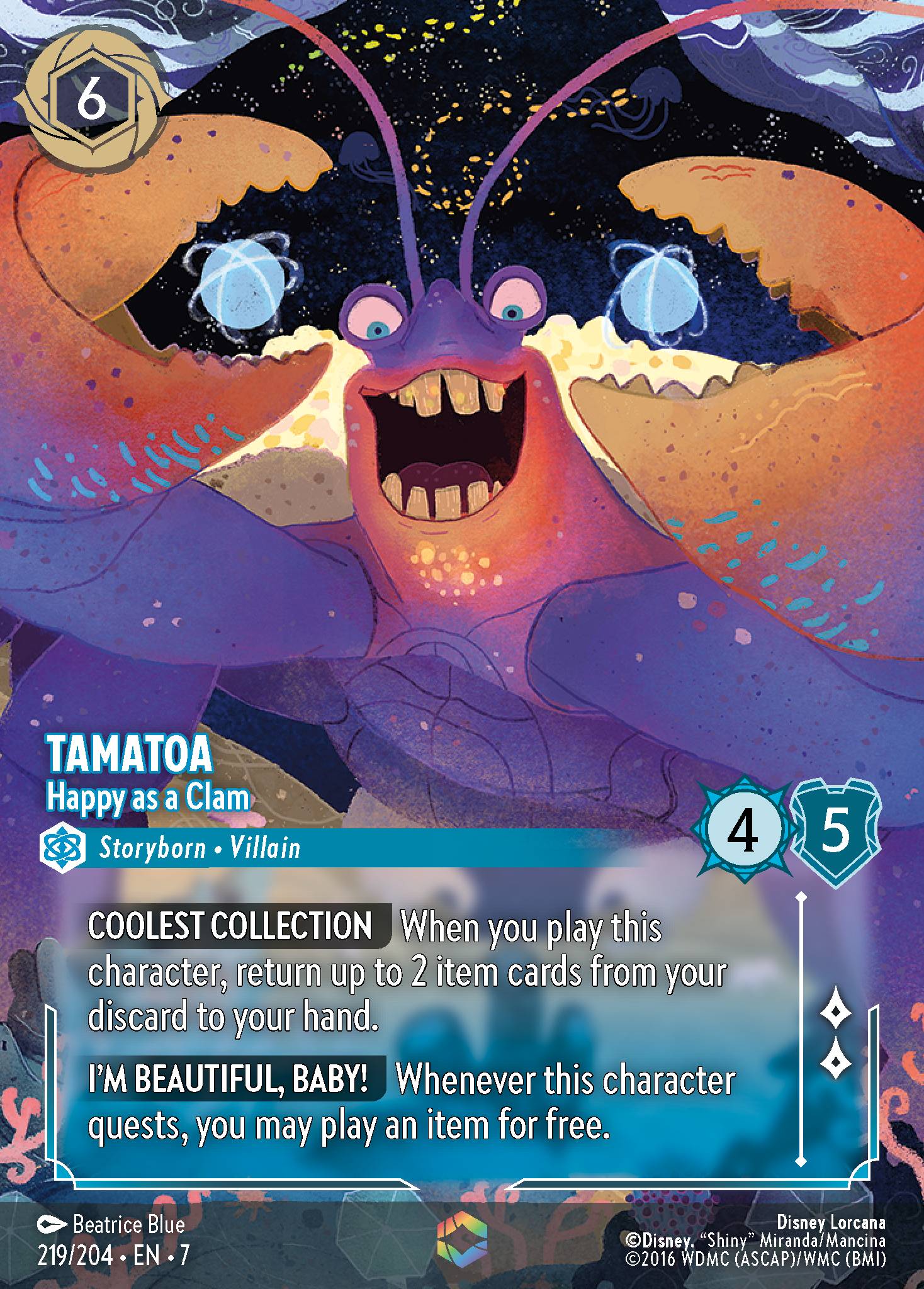 Tamatoa - Happy as a Clam (Enchanted) (English)