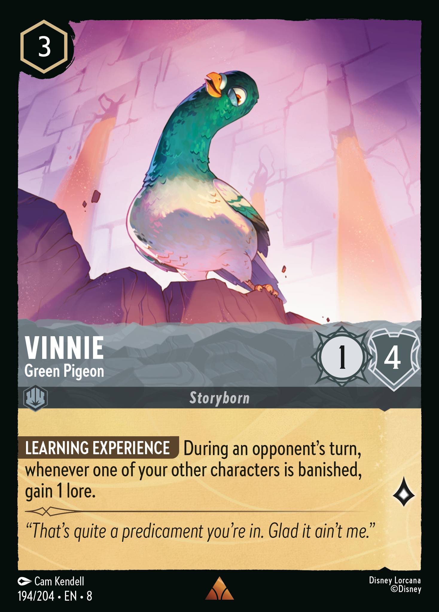 Vinnie - Green Pigeon (English)