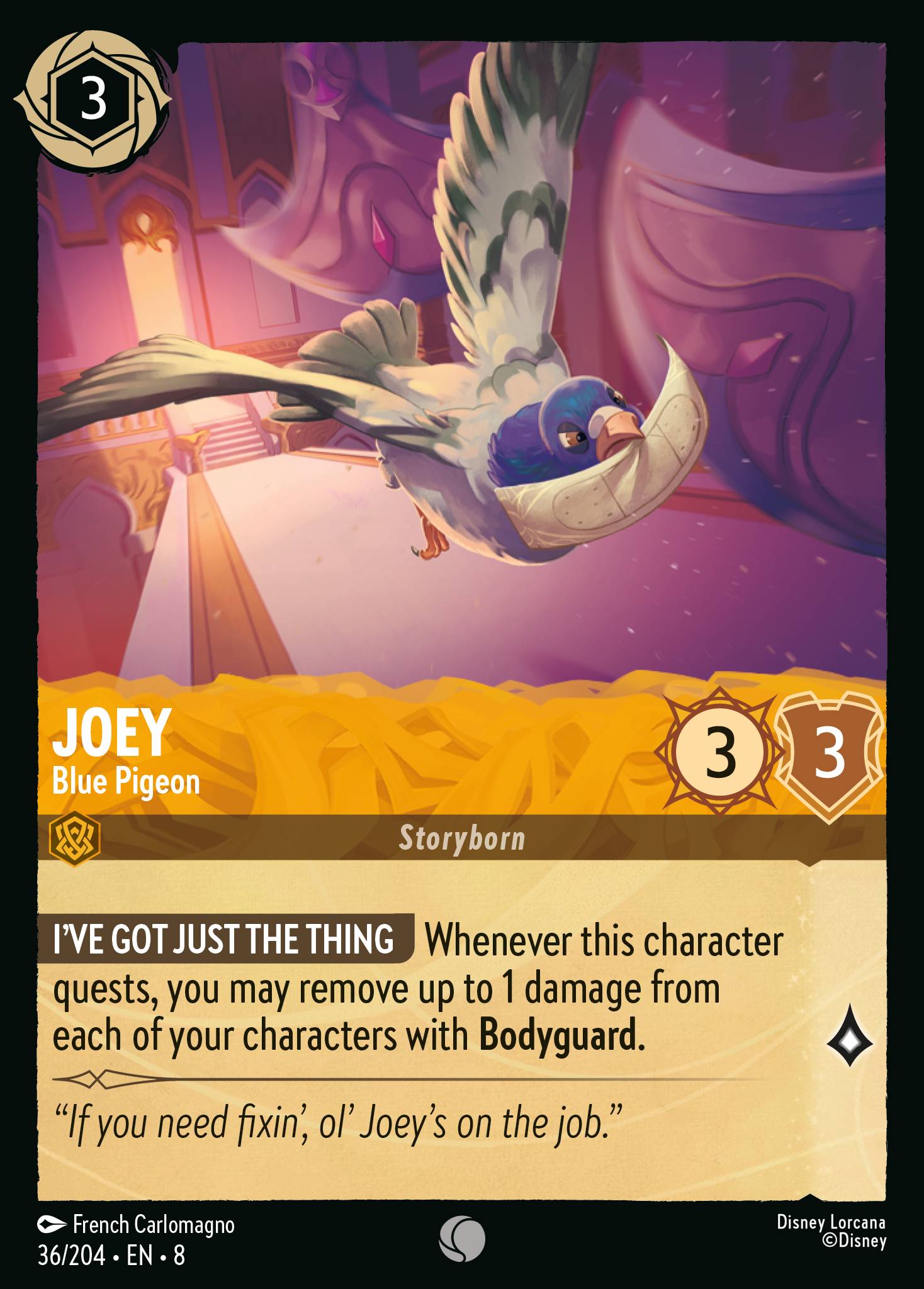 Joey - Blue Pigeon (English)