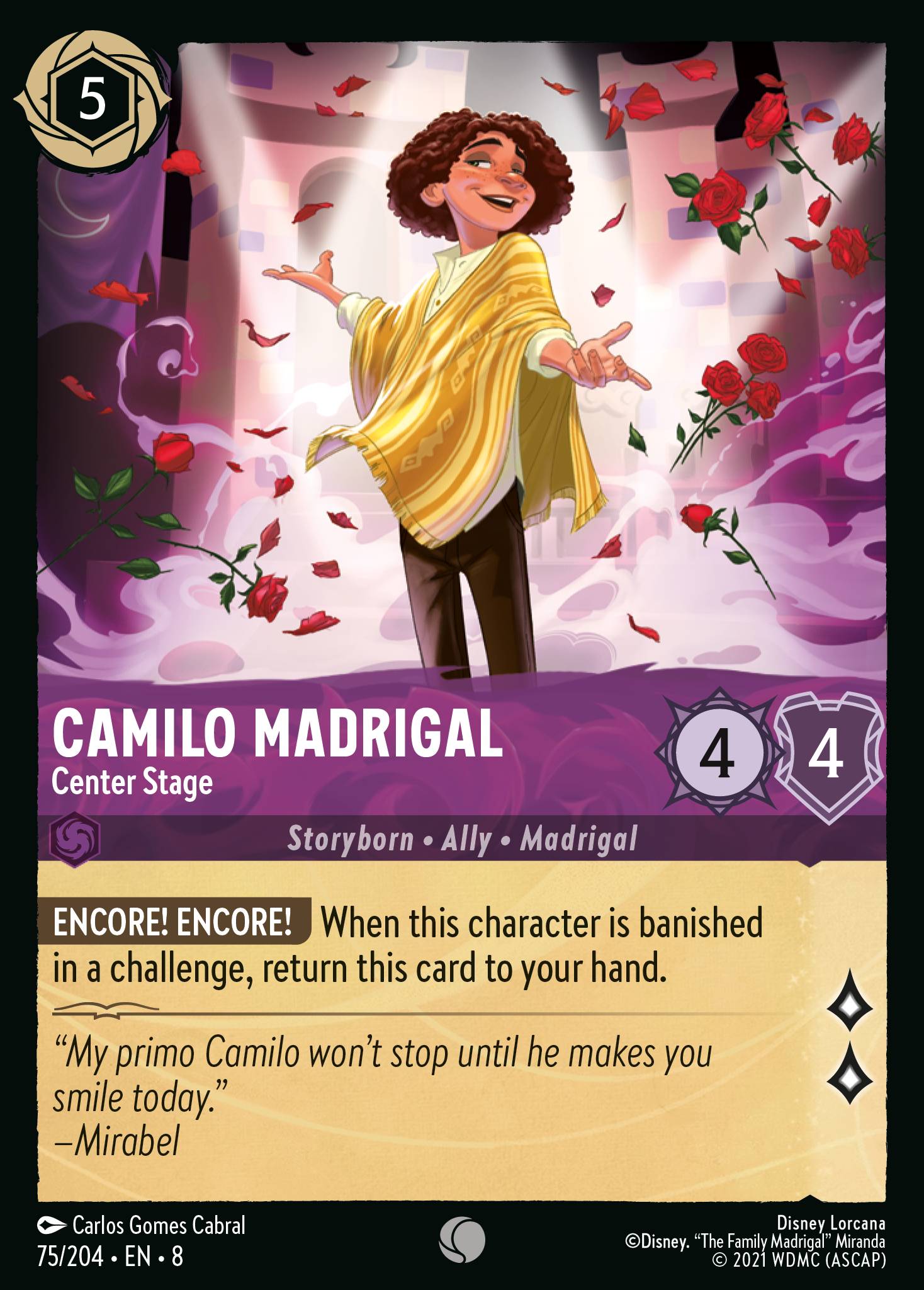 Camilo Madrigal - Center Stage (English)
