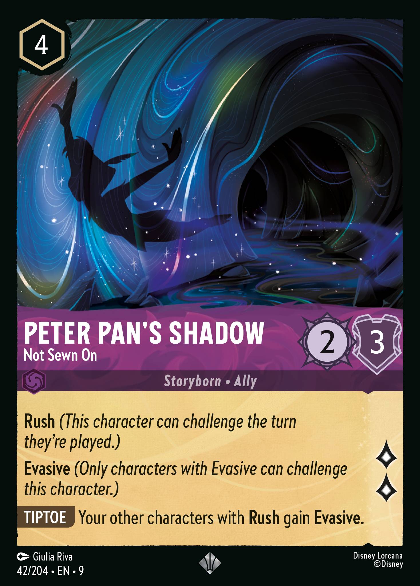 Peter Pan's Shadow - Not Sewn On (English)
