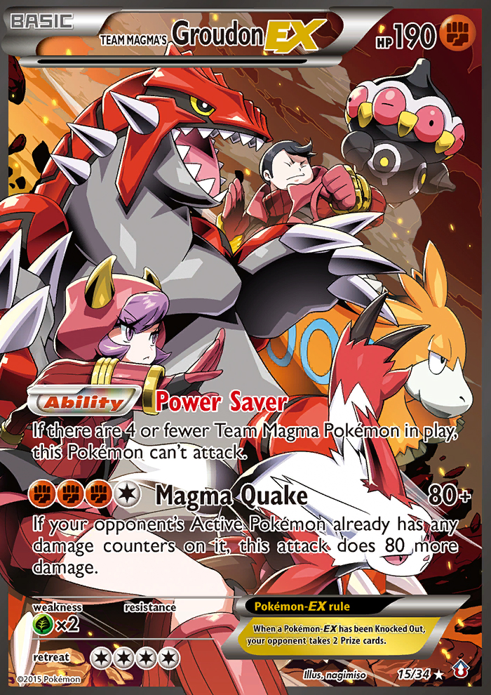 Team Magma's Groudon-EX (English)