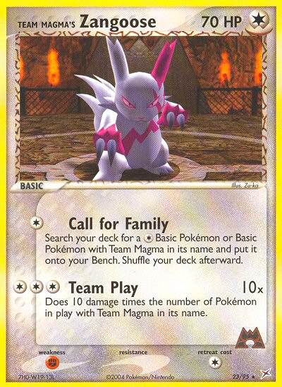 Team Magma's Zangoose (English)