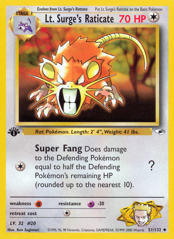 Lt. Surge's Raticate (English)