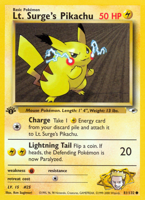 Lt. Surge's Pikachu (English)