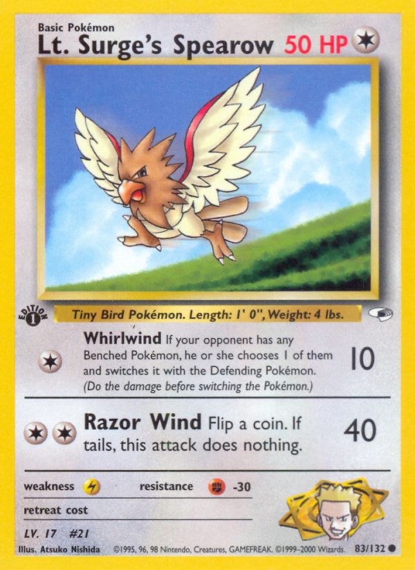 Lt. Surge's Spearow (English)