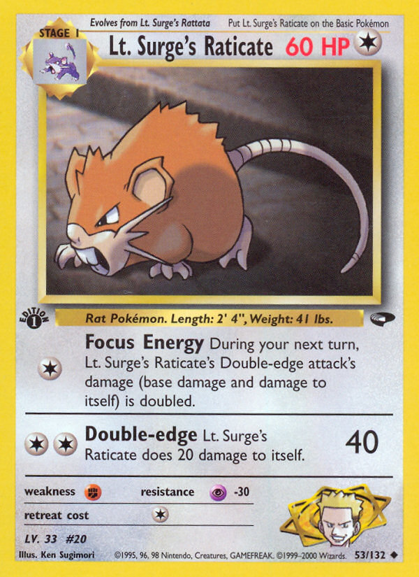 Lt. Surge's Raticate (English)