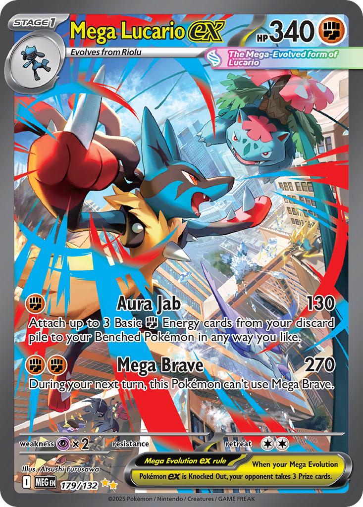 Mega Lucario ex (SAR) (English)