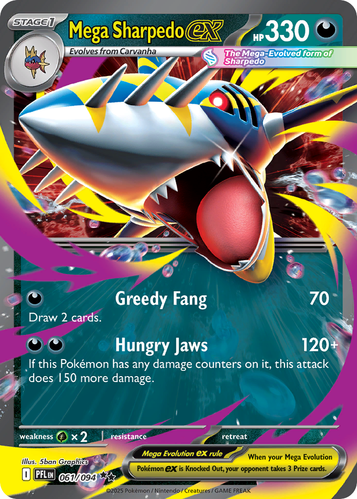Mega Sharpedo ex (English)