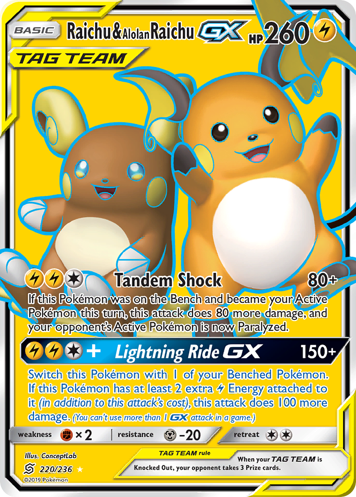 Raichu & Alolan Raichu-GX (English)