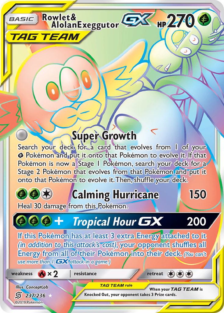 Rowlet & Alolan Exeggutor-GX (English)