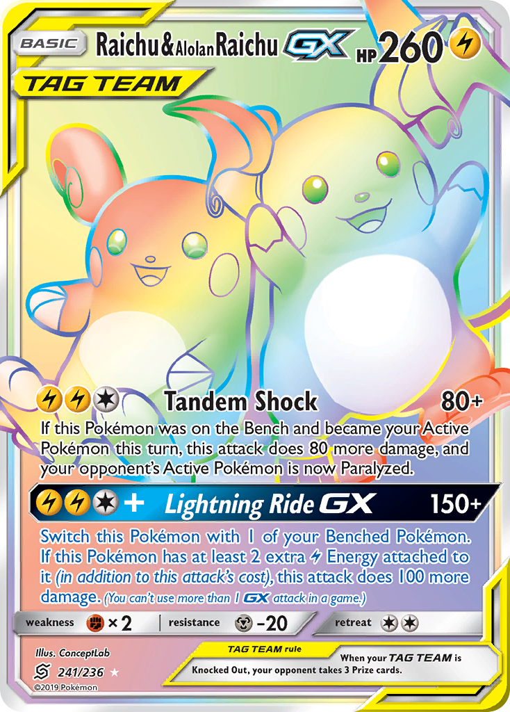 Raichu & Alolan Raichu-GX (English)