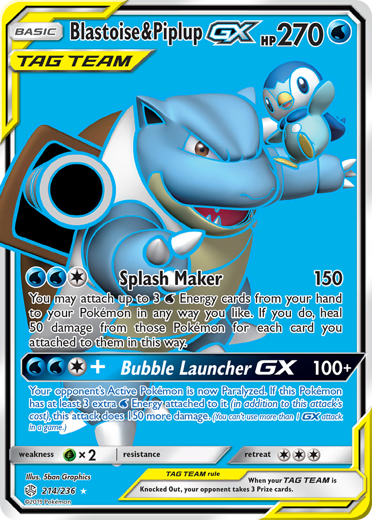 Blastoise & Piplup-GX (English)