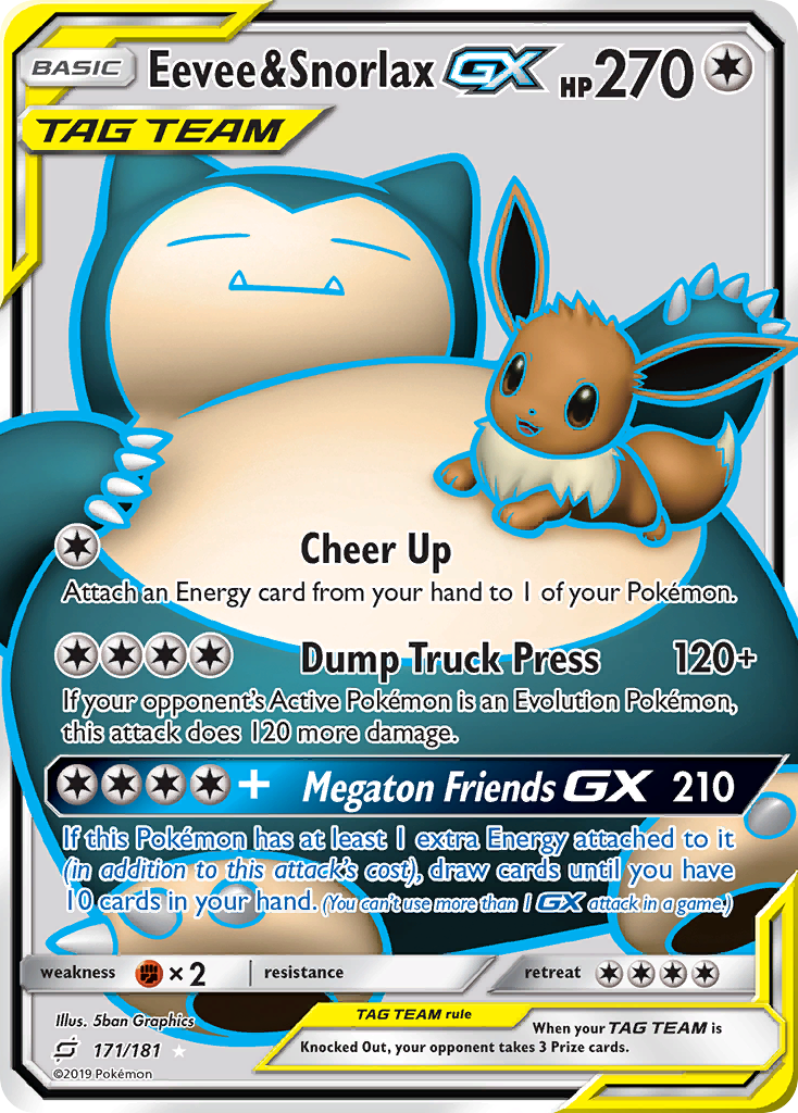 Eevee & Snorlax-GX (English)