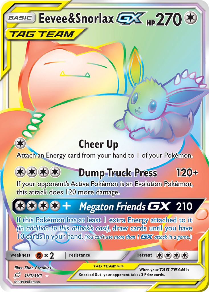 Eevee & Snorlax-GX (English)