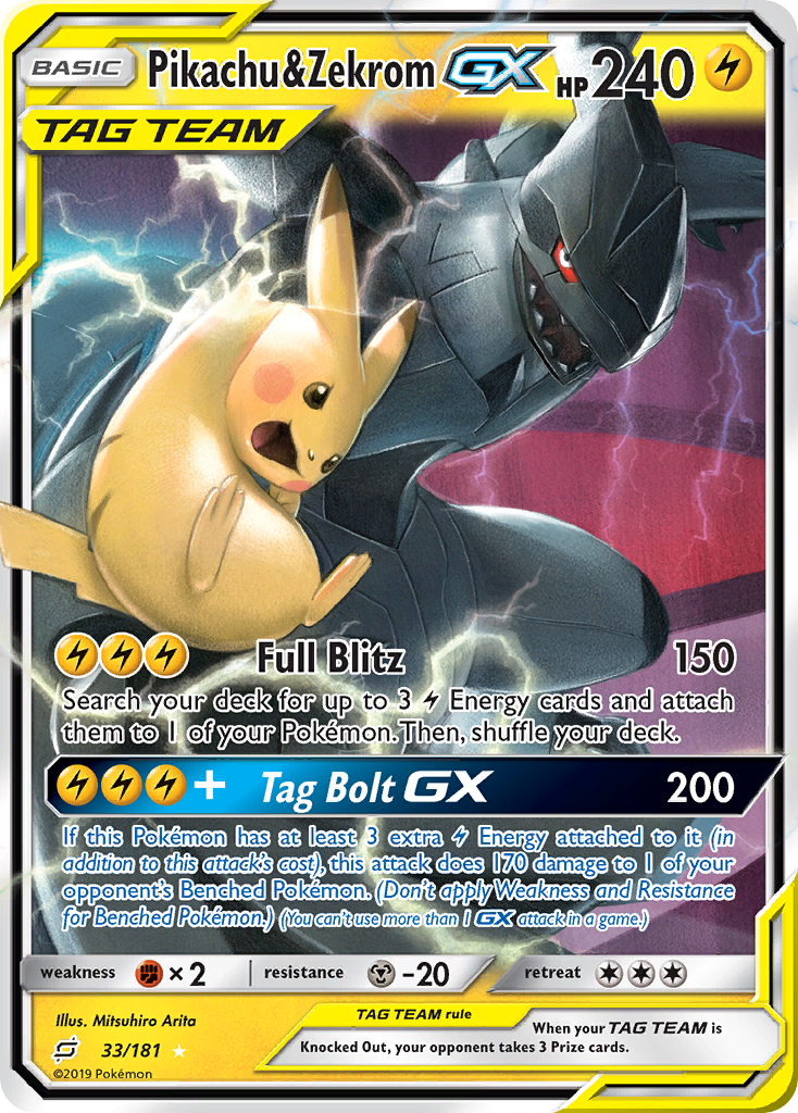 Pikachu & Zekrom-GX (English)