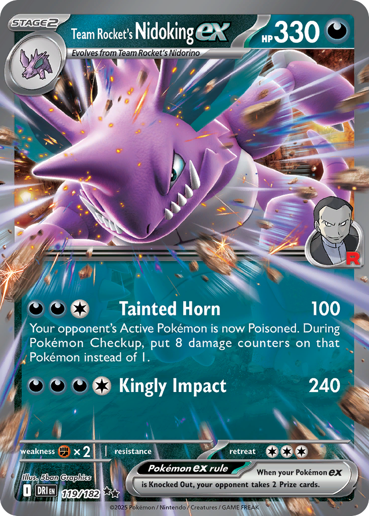 Team Rocket's Nidoking ex (English)