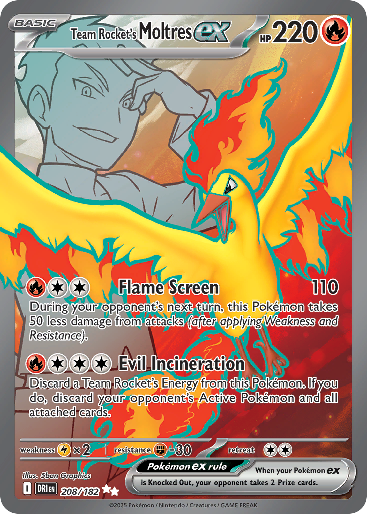 Team Rocket's Moltres ex (UR) (English)
