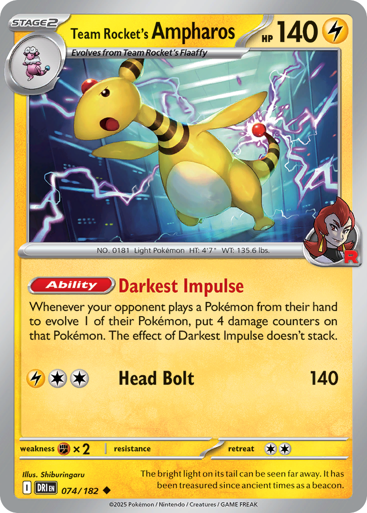 Team Rocket's Ampharos (English)