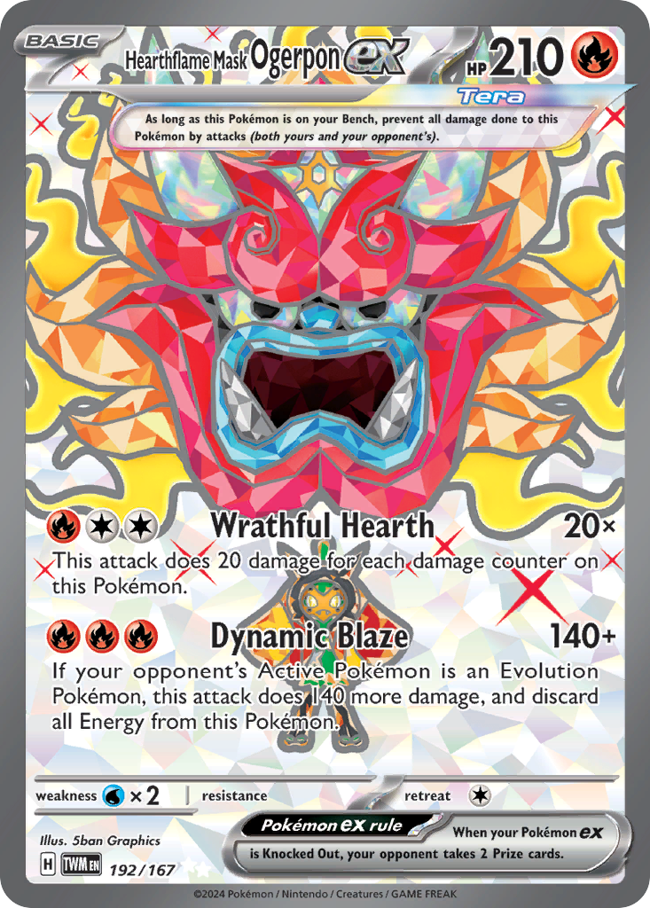 Hearthflame Mask Ogerpon ex (UR) (English)